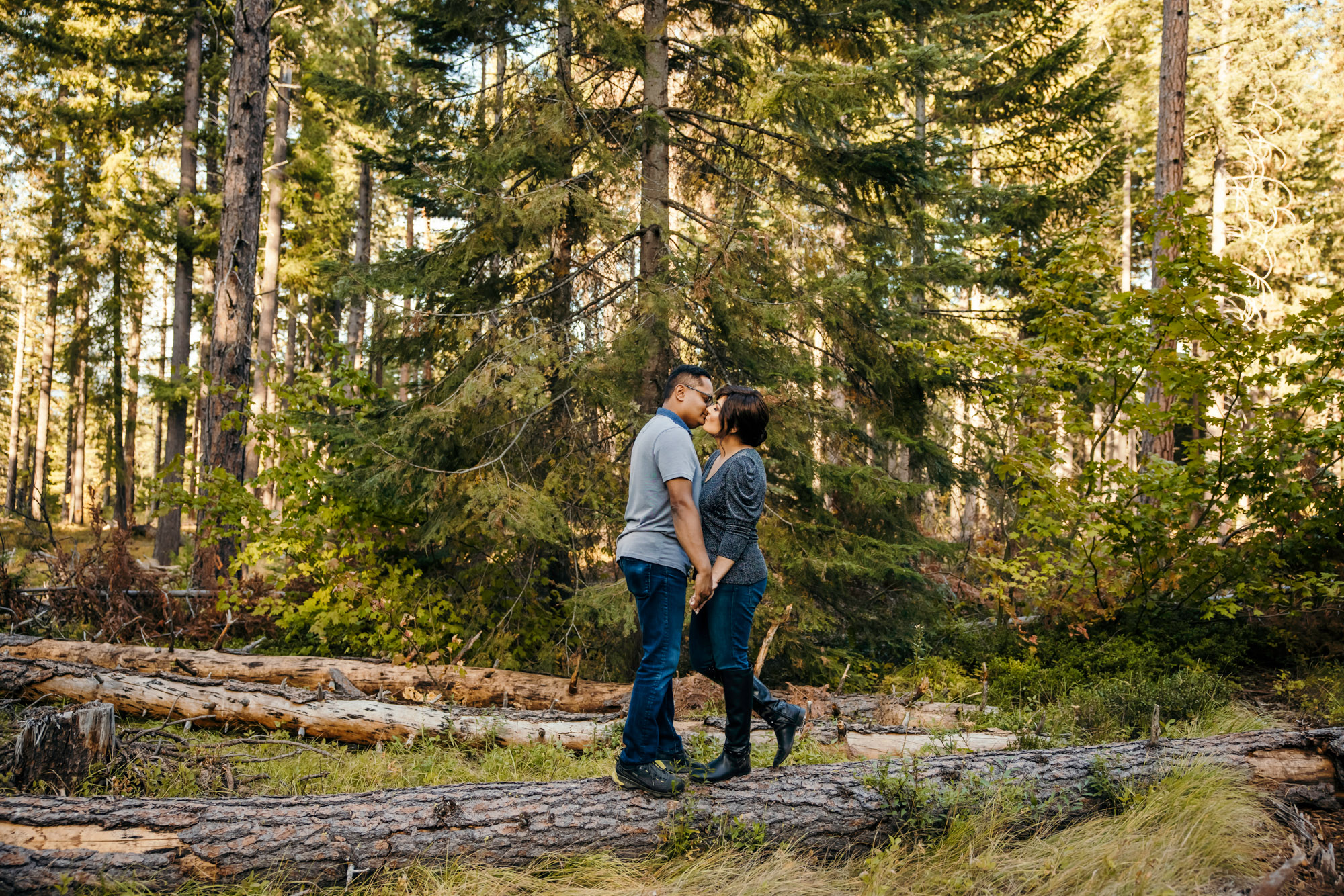 Wenatchee Cascade Mountain adventure engagement session by Seattle wedding photographer James Thomas Long Photography