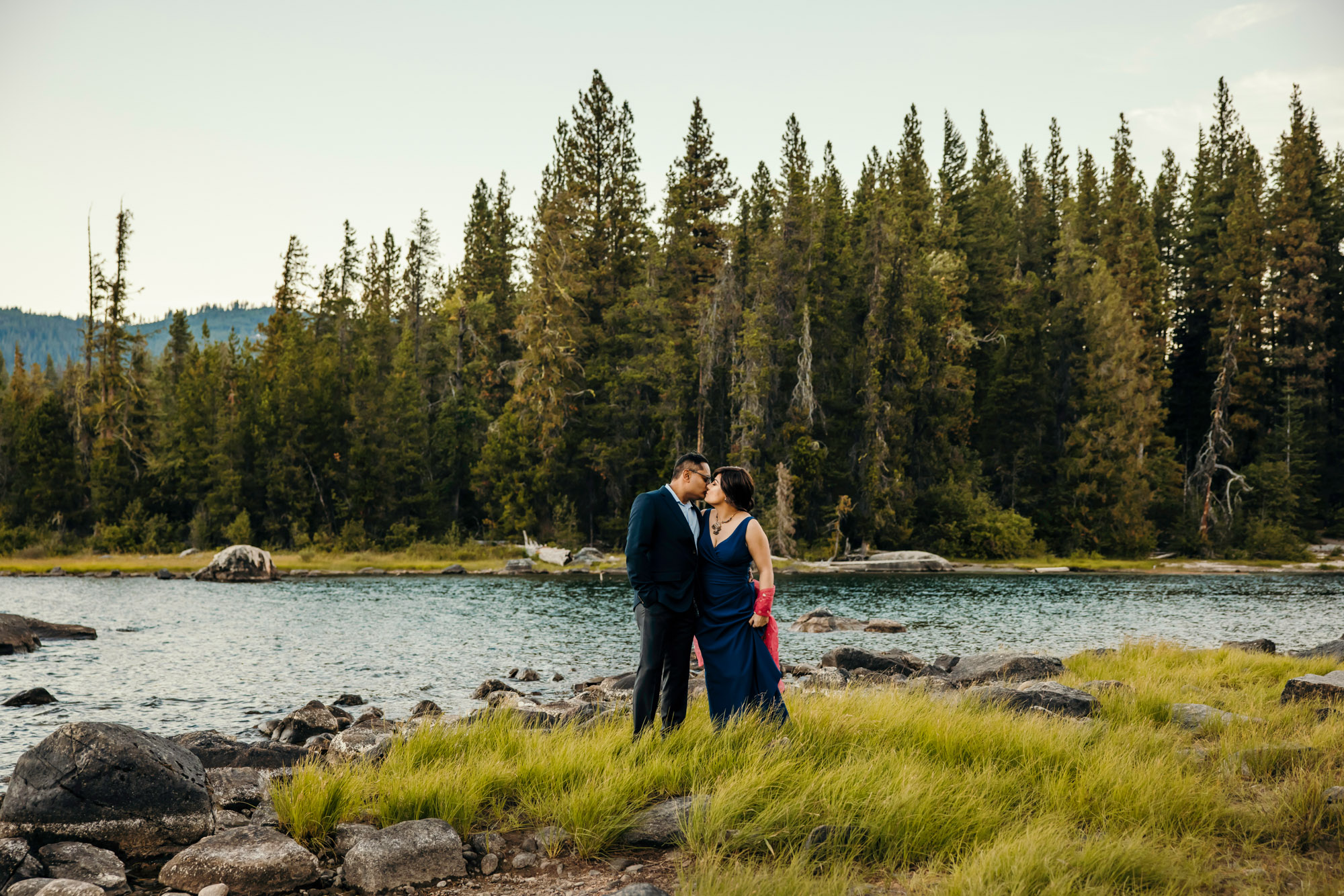 Wenatchee Cascade Mountain adventure engagement session by Seattle wedding photographer James Thomas Long Photography