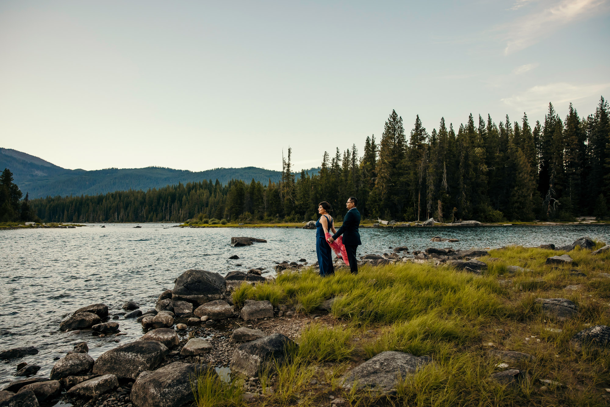 Wenatchee Cascade Mountain adventure engagement session by Seattle wedding photographer James Thomas Long Photography