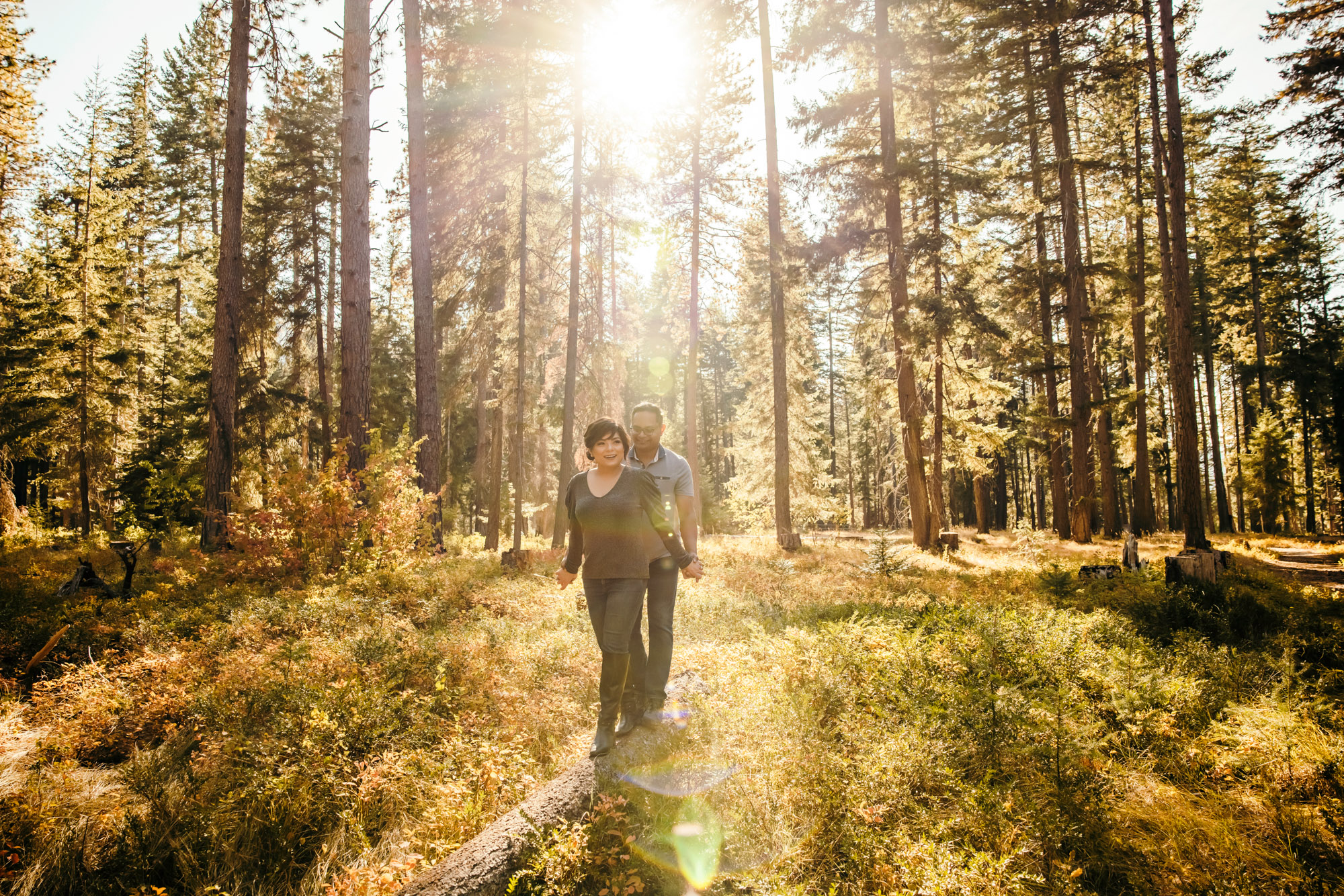 Wenatchee Cascade Mountain adventure engagement session by Seattle wedding photographer James Thomas Long Photography