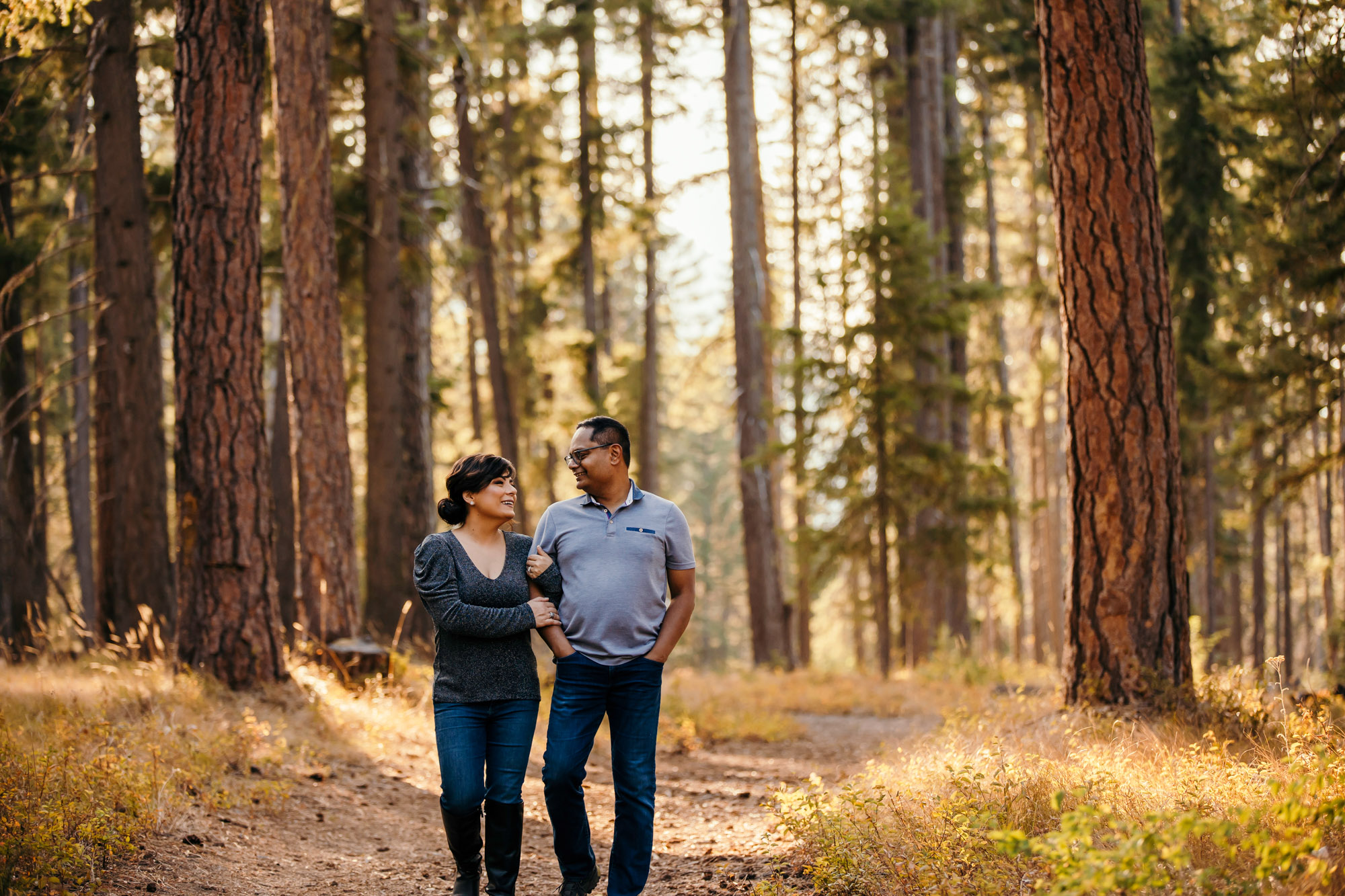 Wenatchee Cascade Mountain adventure engagement session by Seattle wedding photographer James Thomas Long Photography