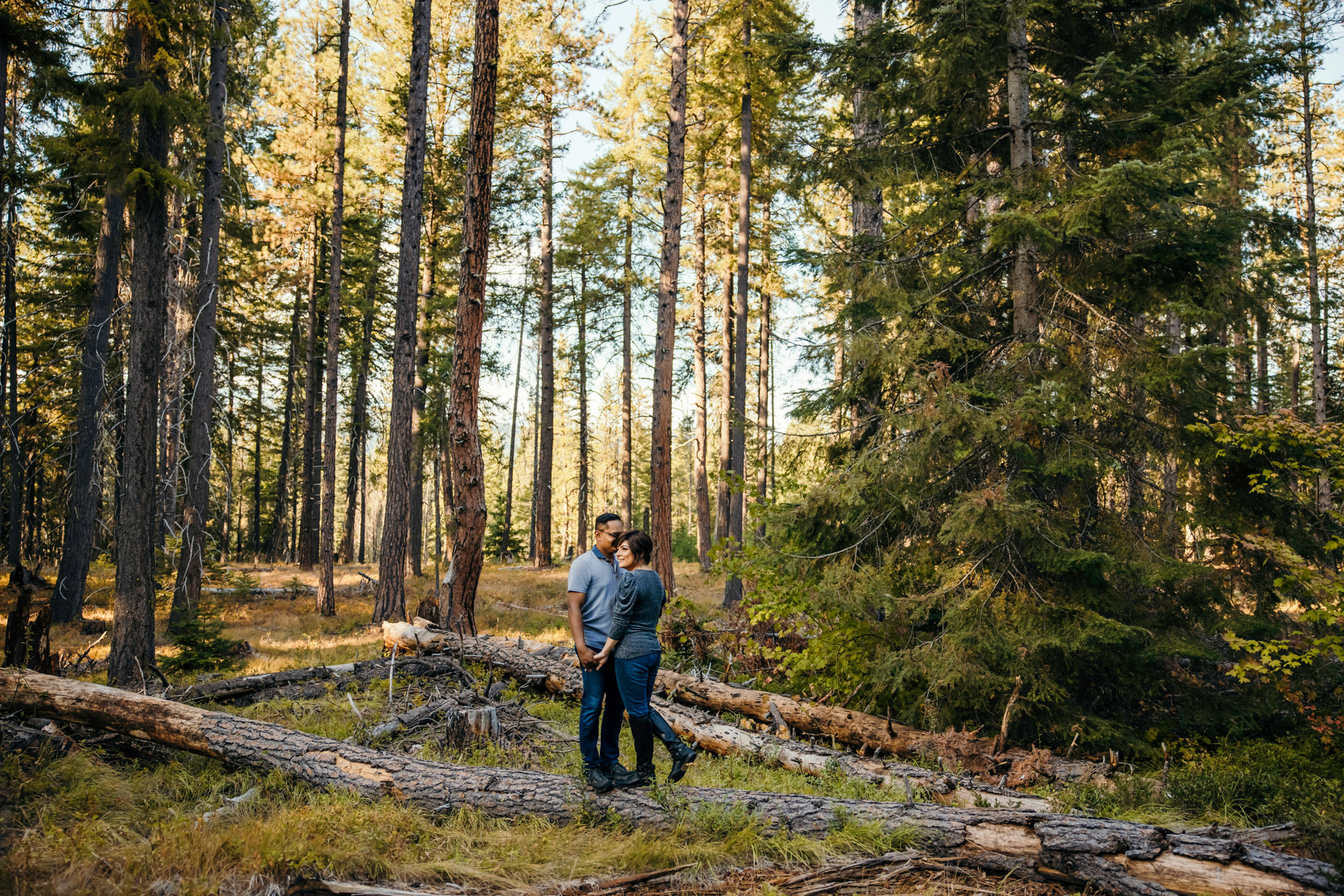 Wenatchee Cascade Mountain adventure engagement session by Seattle wedding photographer James Thomas Long Photography