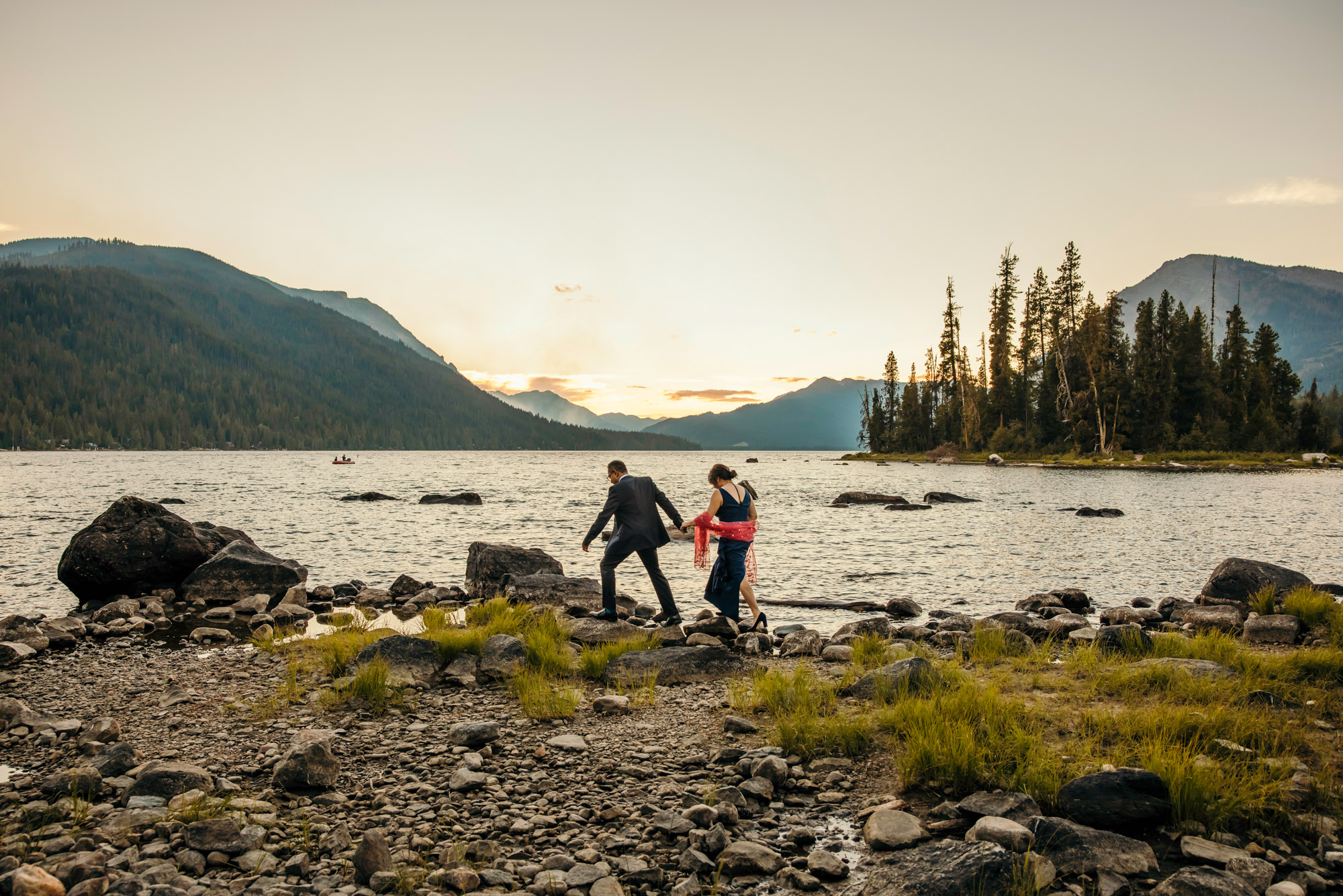 Wenatchee Cascade Mountain adventure engagement session by Seattle wedding photographer James Thomas Long Photography