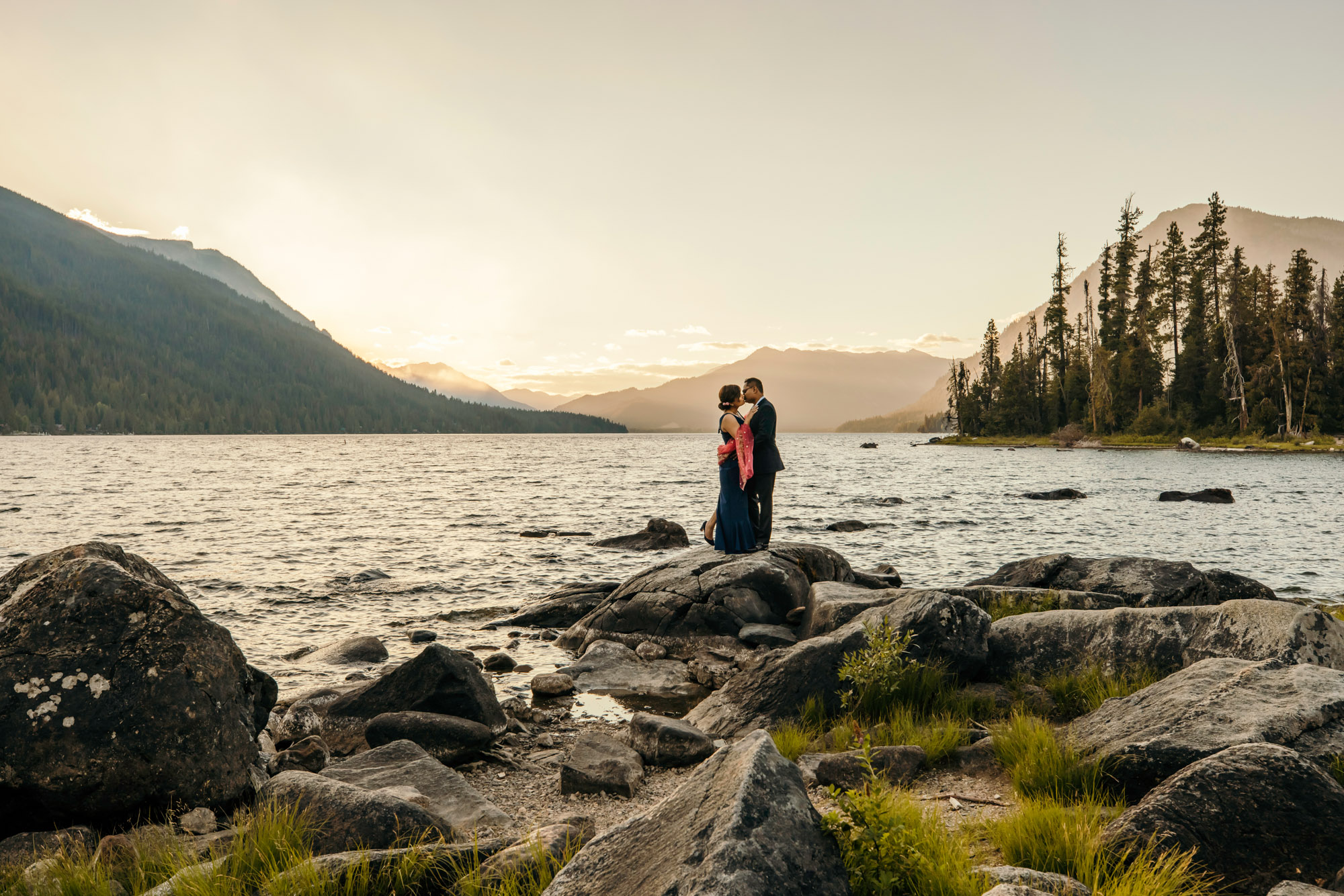 Wenatchee Cascade Mountain adventure engagement session by Seattle wedding photographer James Thomas Long Photography