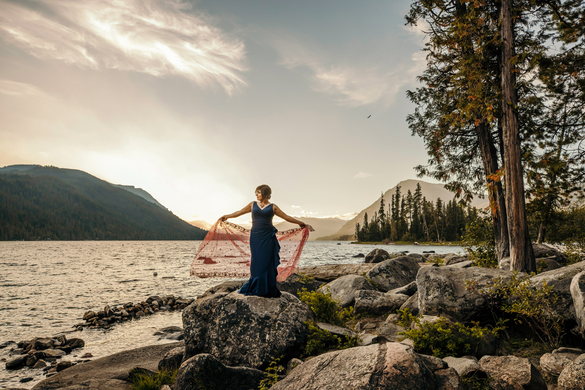 Wenatchee Cascade Mountain adventure engagement session by Seattle wedding photographer James Thomas Long Photography