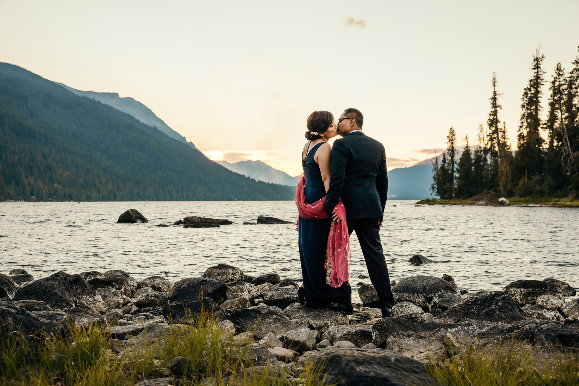 Wenatchee Cascade Mountain adventure engagement session by Seattle wedding photographer James Thomas Long Photography