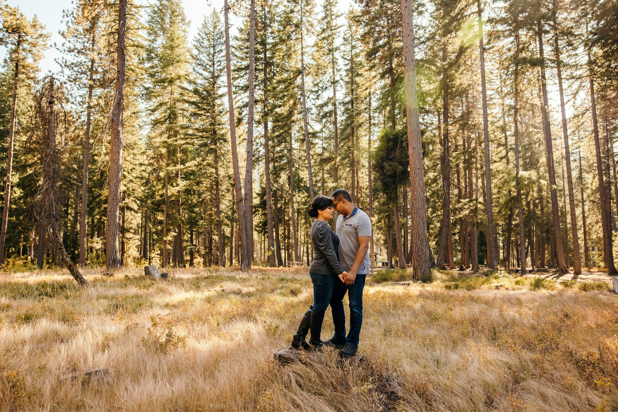 Wenatchee Cascade Mountain adventure engagement session by Seattle wedding photographer James Thomas Long Photography