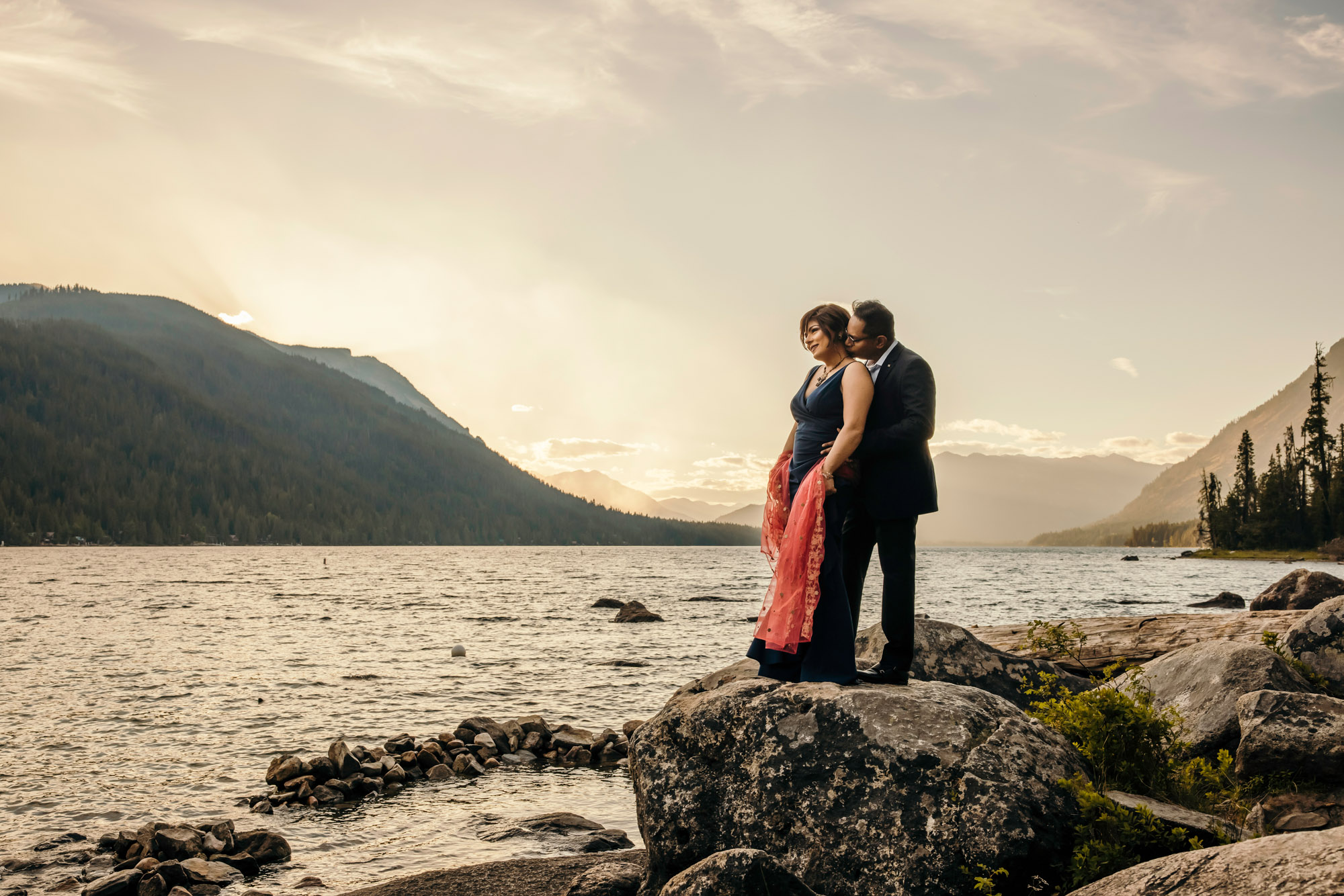 Wenatchee Cascade Mountain adventure engagement session by Seattle wedding photographer James Thomas Long Photography