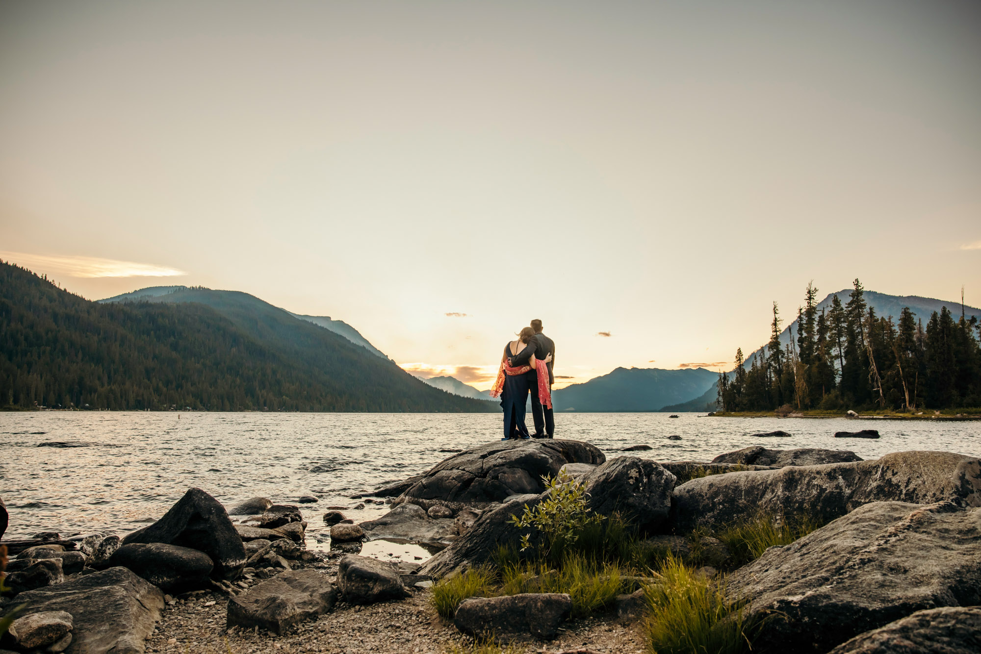 Wenatchee Cascade Mountain adventure engagement session by Seattle wedding photographer James Thomas Long Photography