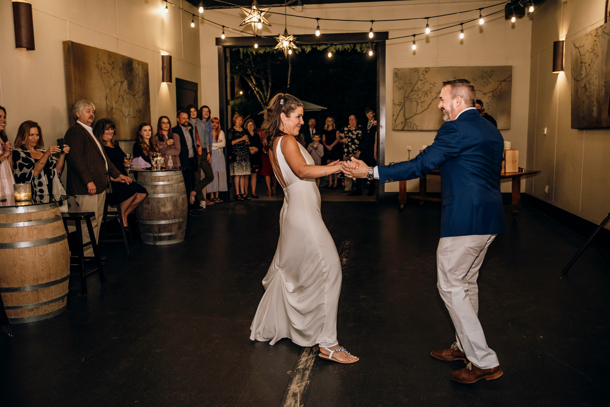 JM Cellars Woodinville wedding by Snoqualmie wedding photographer James Thomas Long Photography