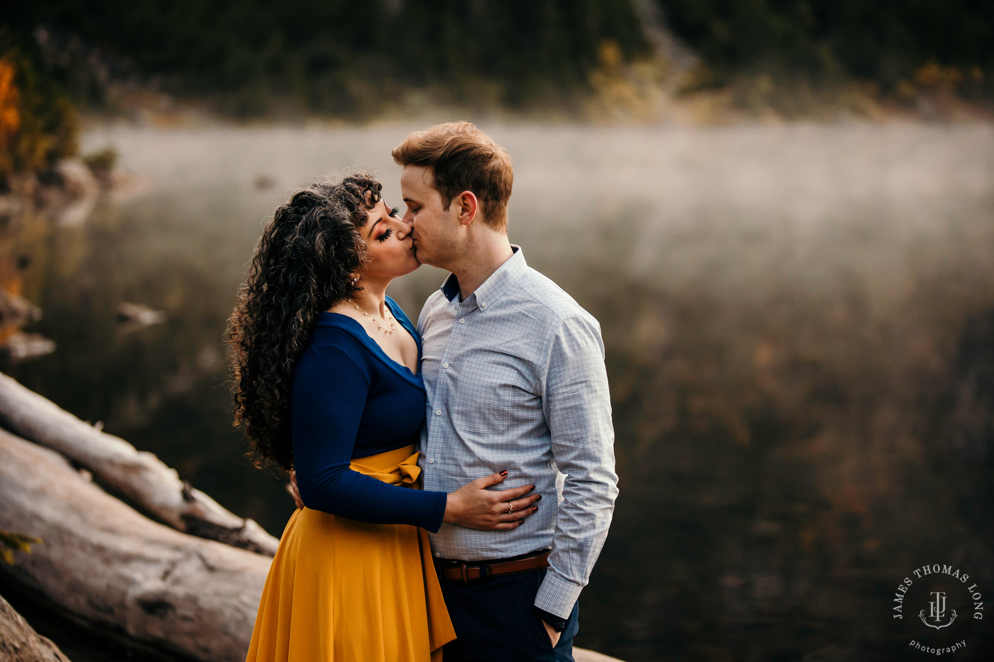 Cascade mountain adventure engagement session by Snoqualmie wedding photographer James Thomas Long Photography