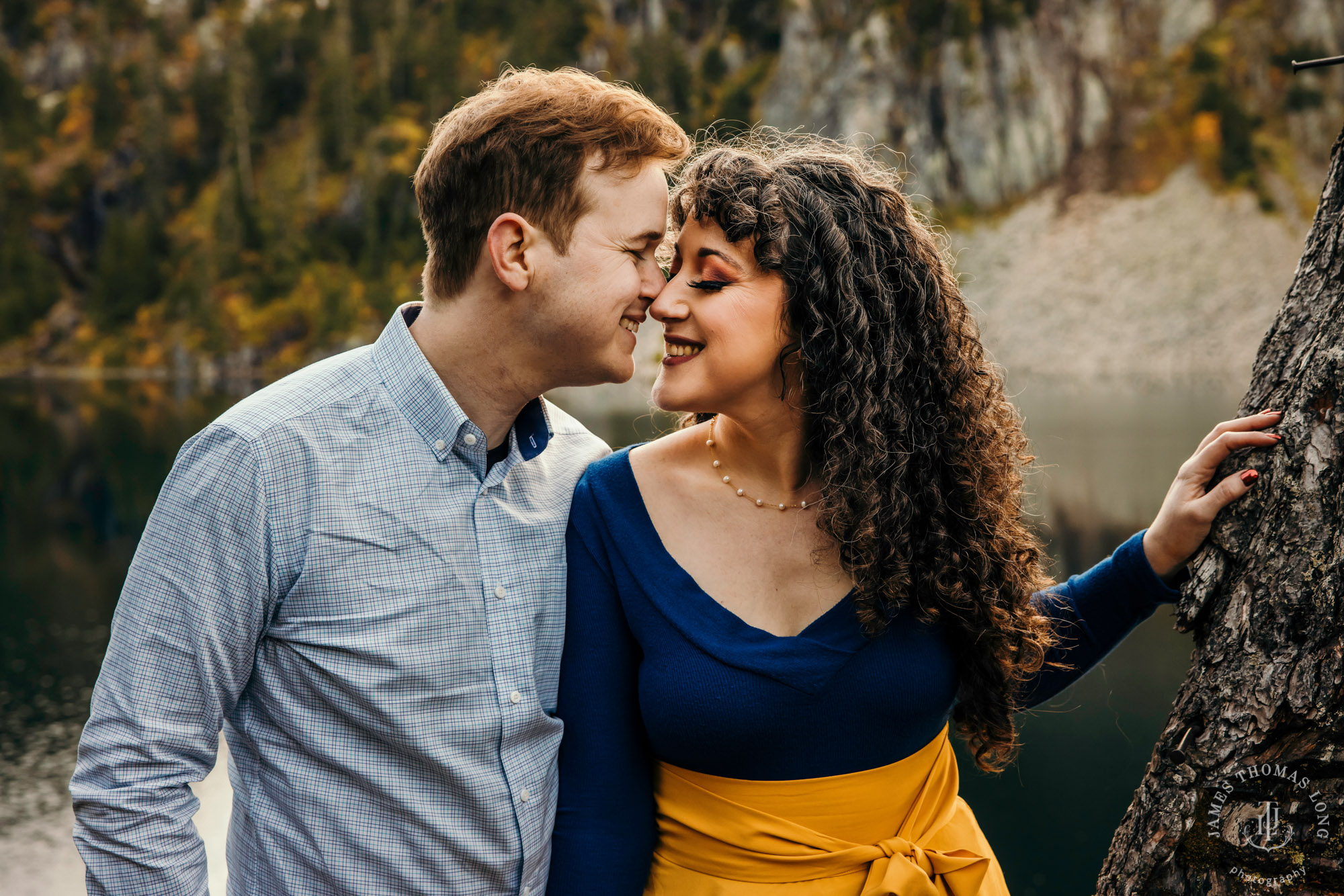 Cascade mountain adventure engagement session by Snoqualmie wedding photographer James Thomas Long Photography