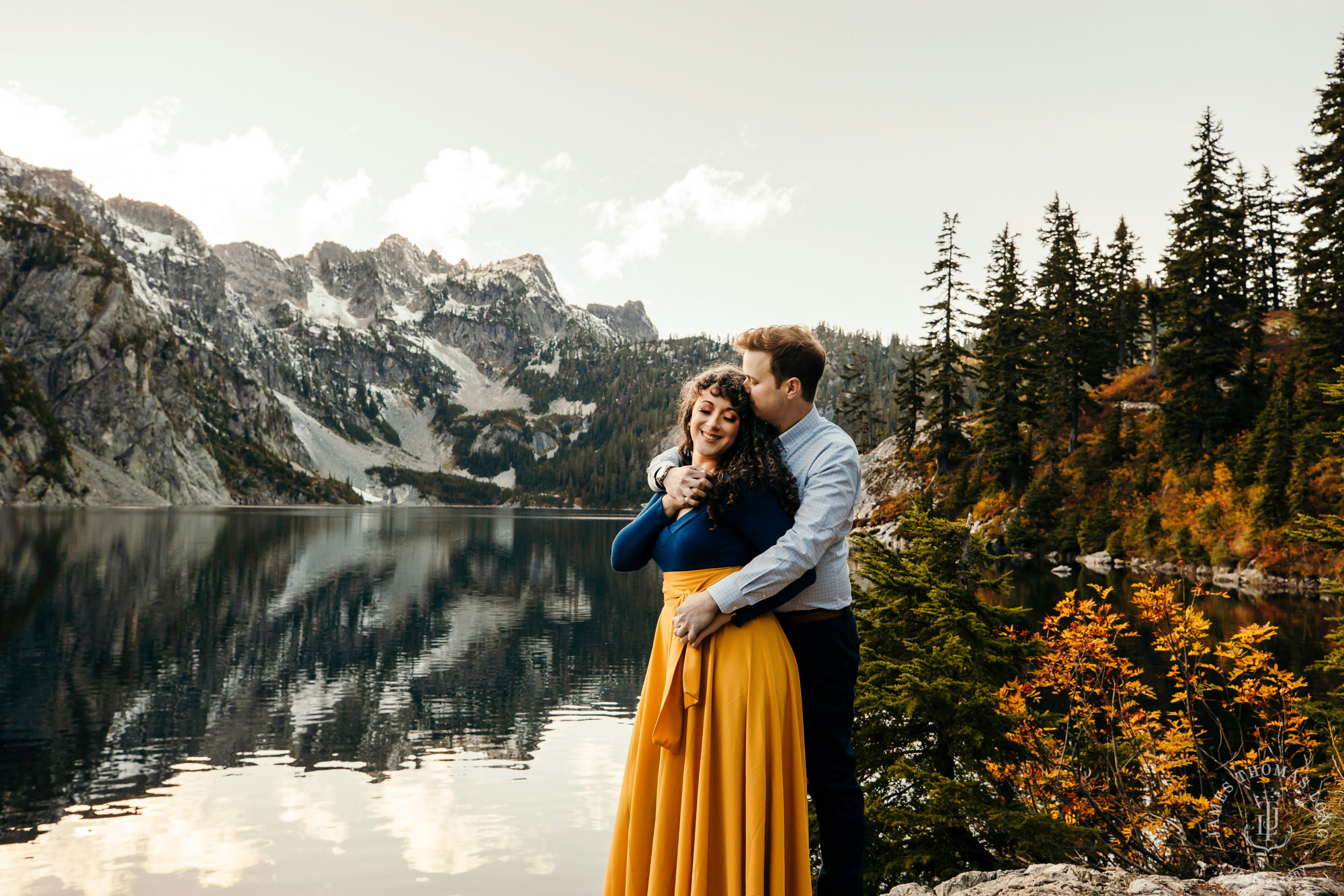 Cascade mountain adventure engagement session by Snoqualmie wedding photographer James Thomas Long Photography