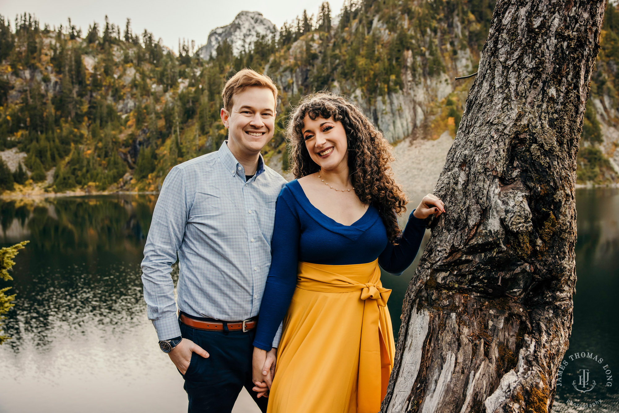 Cascade mountain adventure engagement session by Snoqualmie wedding photographer James Thomas Long Photography