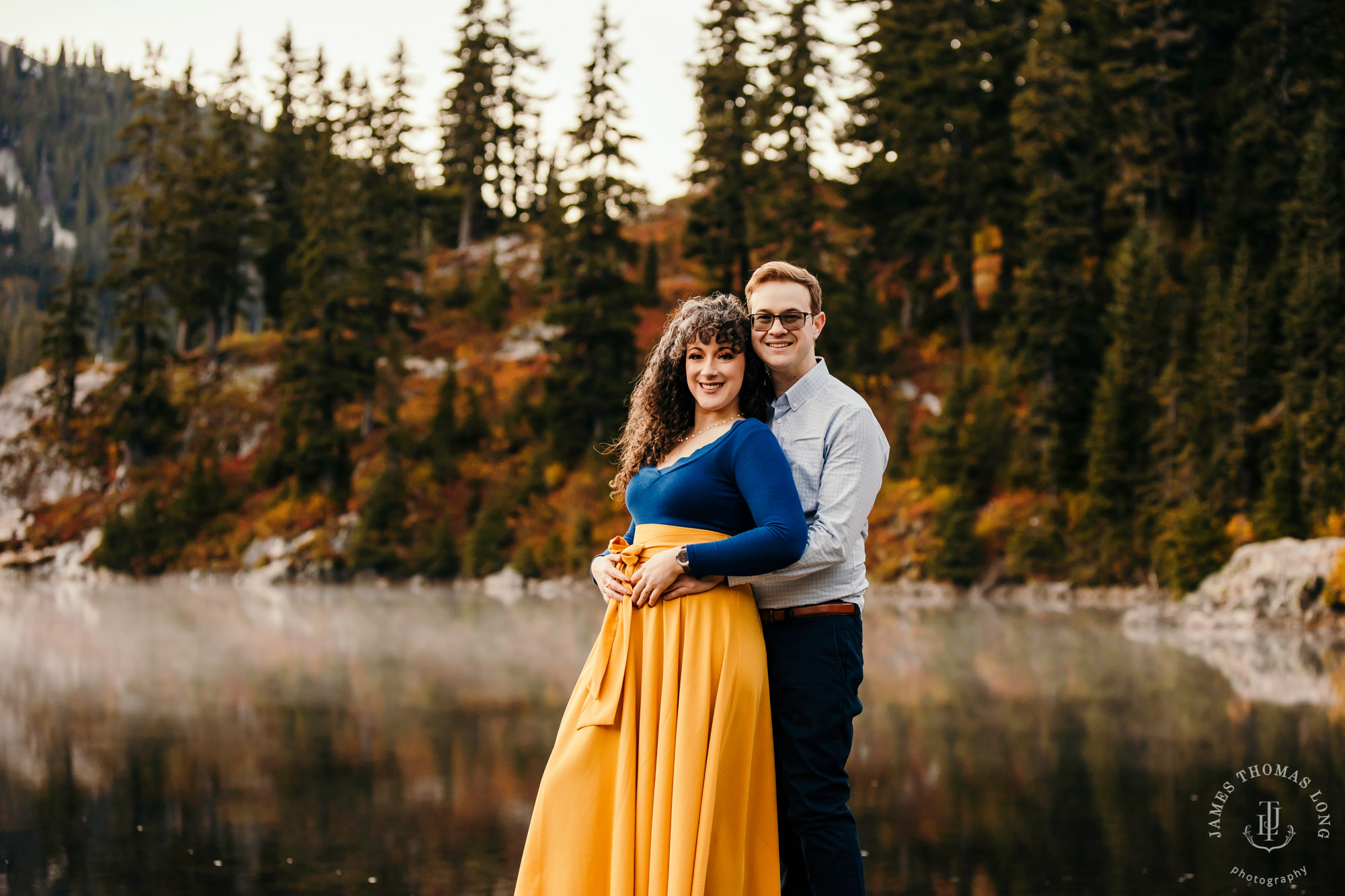 Cascade mountain adventure engagement session by Snoqualmie wedding photographer James Thomas Long Photography