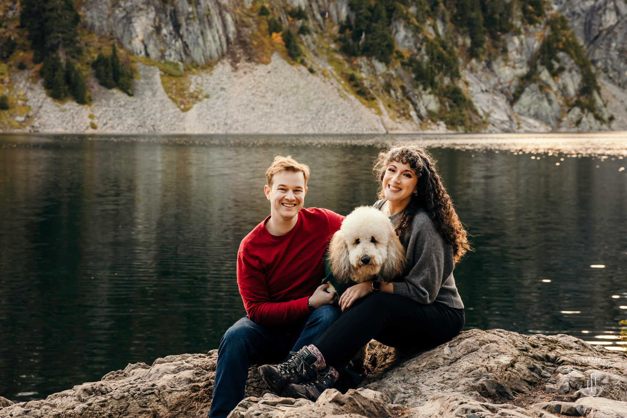 Cascade mountain adventure engagement session by Snoqualmie wedding photographer James Thomas Long Photography