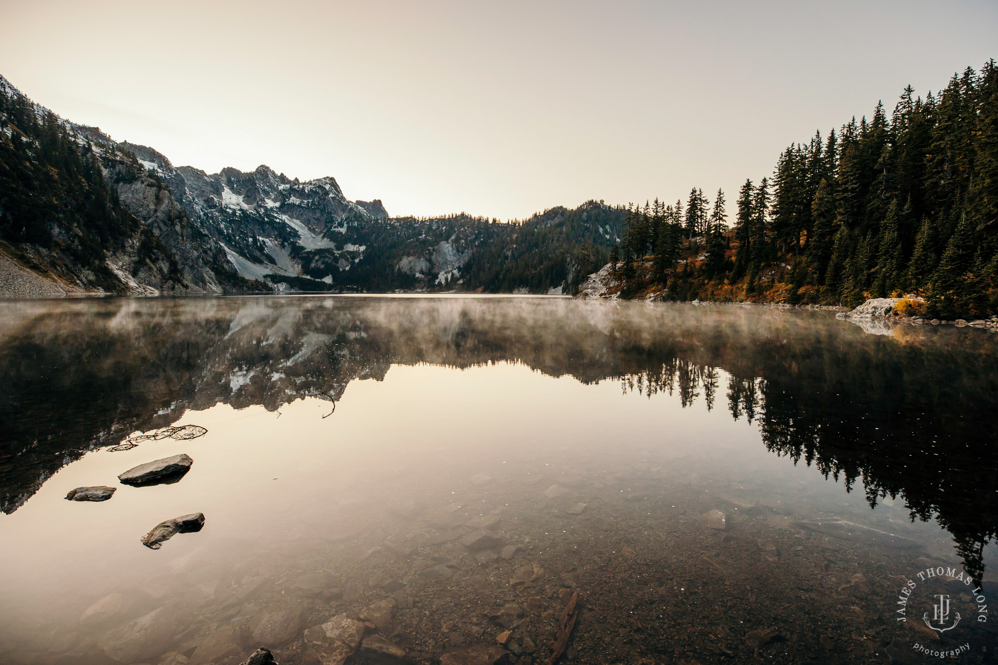 Cascade mountain adventure engagement session by Snoqualmie wedding photographer James Thomas Long Photography