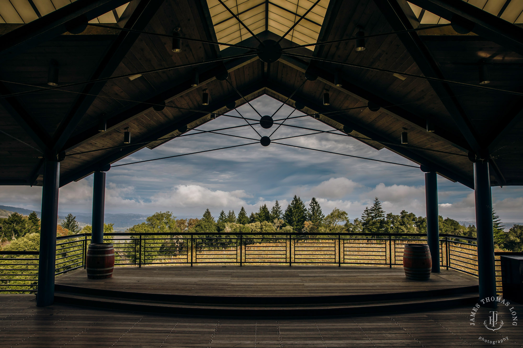 Destination wedding at Tomas Fogarty Winery CA by Seattle wedding photographer James Thomas Long Photography