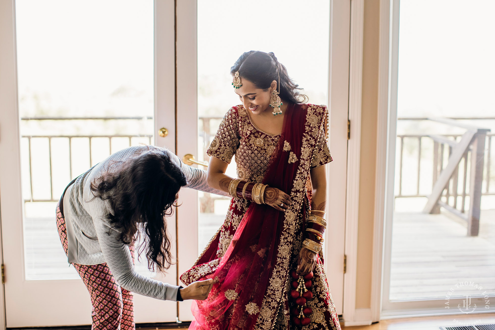 Destination wedding at Tomas Fogarty Winery CA by Seattle wedding photographer James Thomas Long Photography