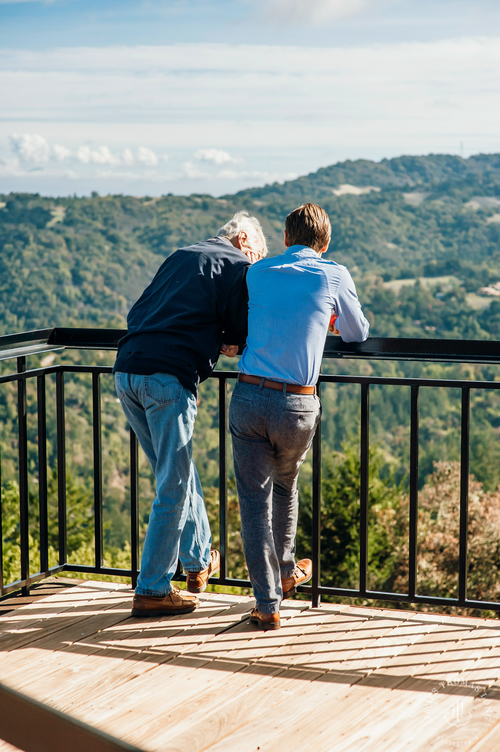 Destination wedding at Tomas Fogarty Winery CA by Seattle wedding photographer James Thomas Long Photography