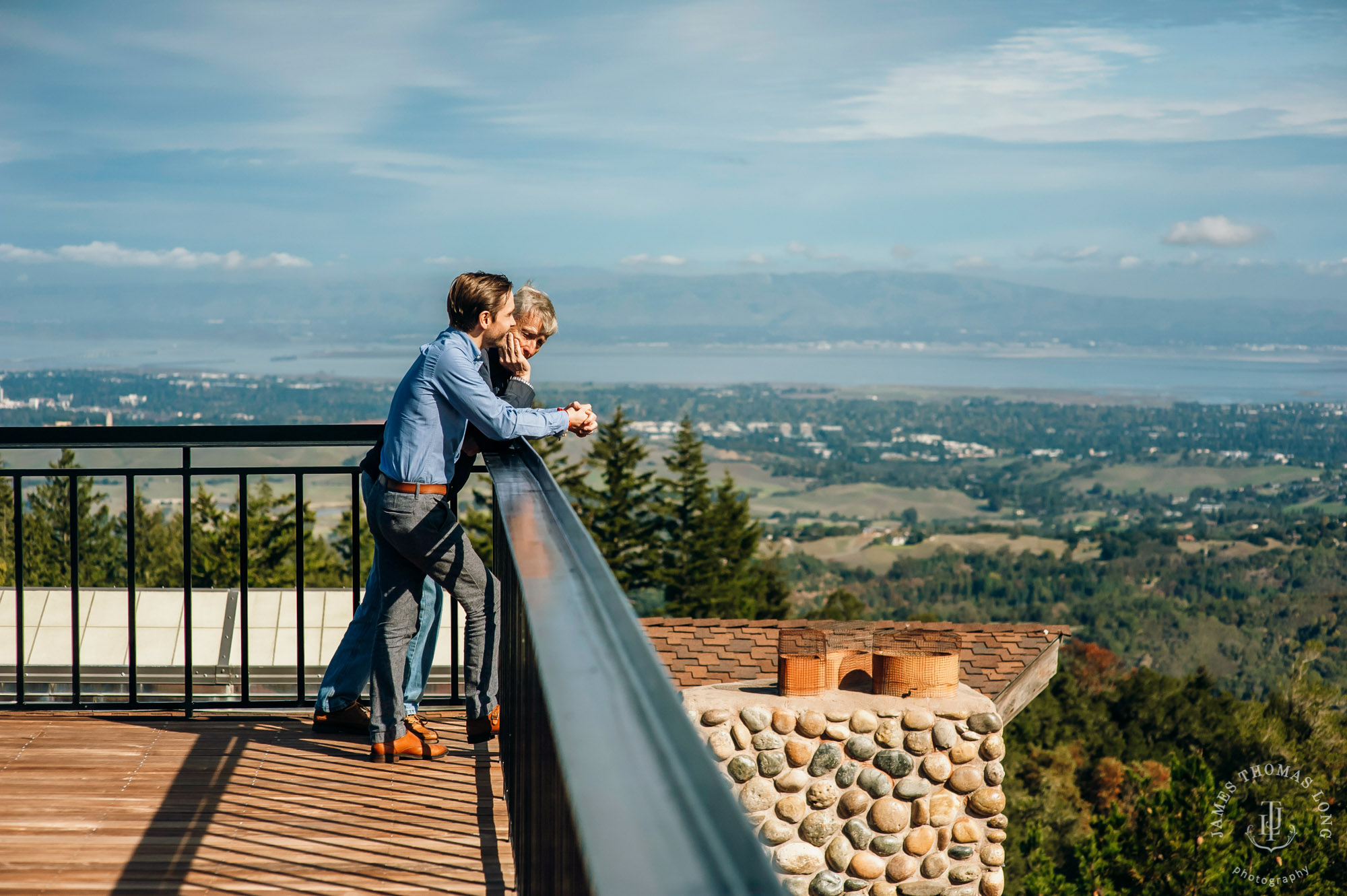 Destination wedding at Tomas Fogarty Winery CA by Seattle wedding photographer James Thomas Long Photography