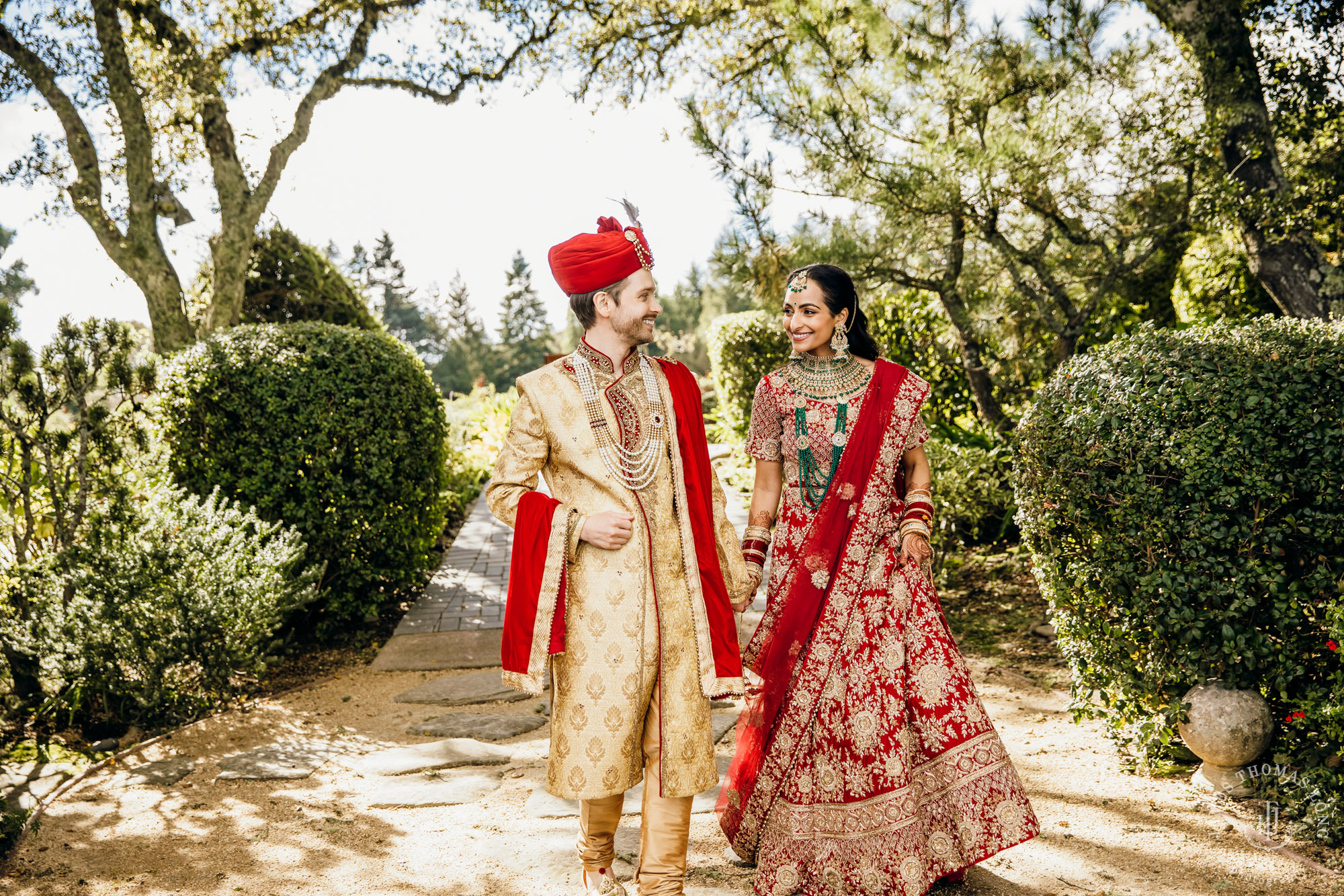 Destination wedding at Tomas Fogarty Winery CA by Seattle wedding photographer James Thomas Long Photography