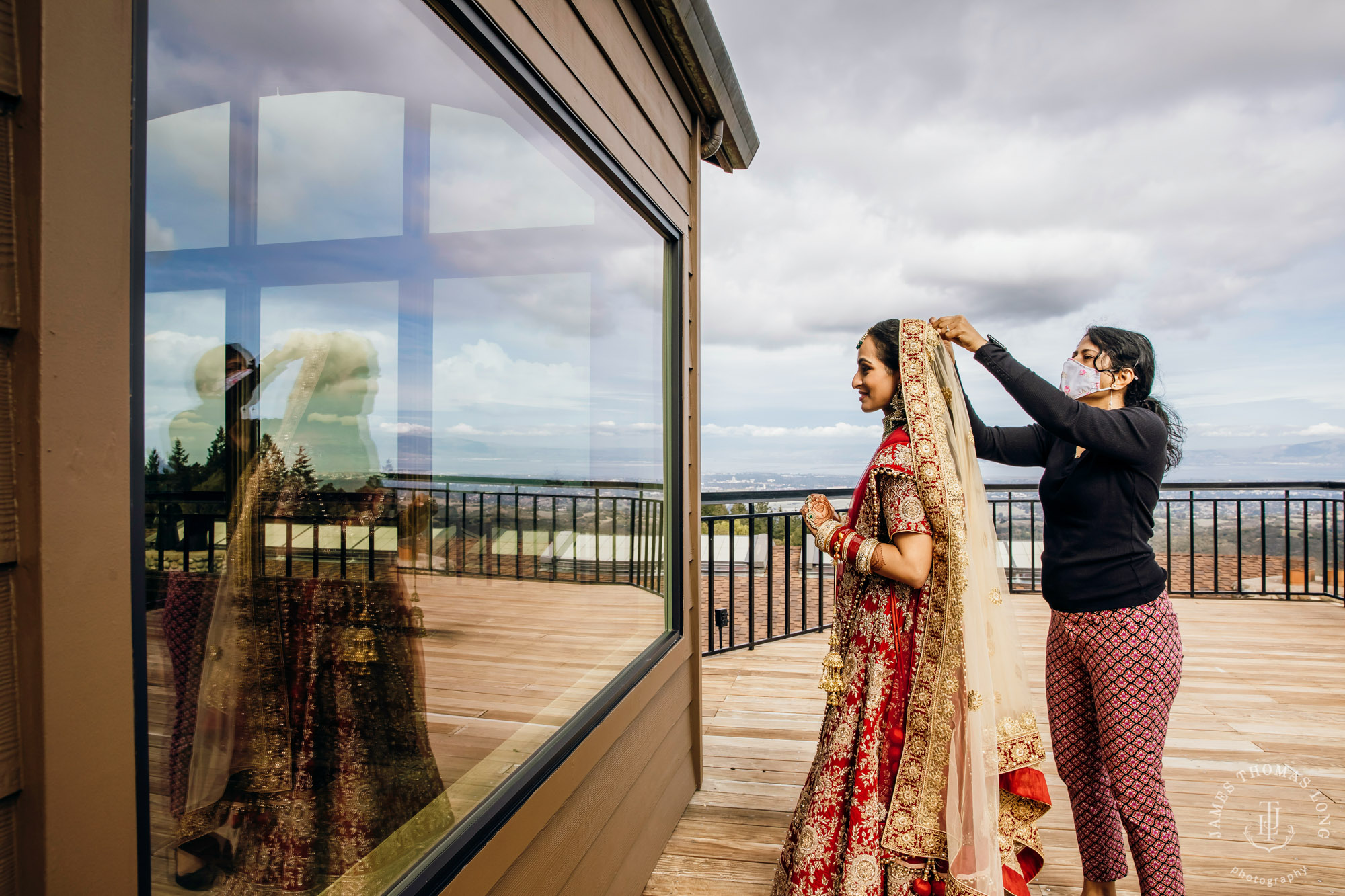 Destination wedding at Tomas Fogarty Winery CA by Seattle wedding photographer James Thomas Long Photography