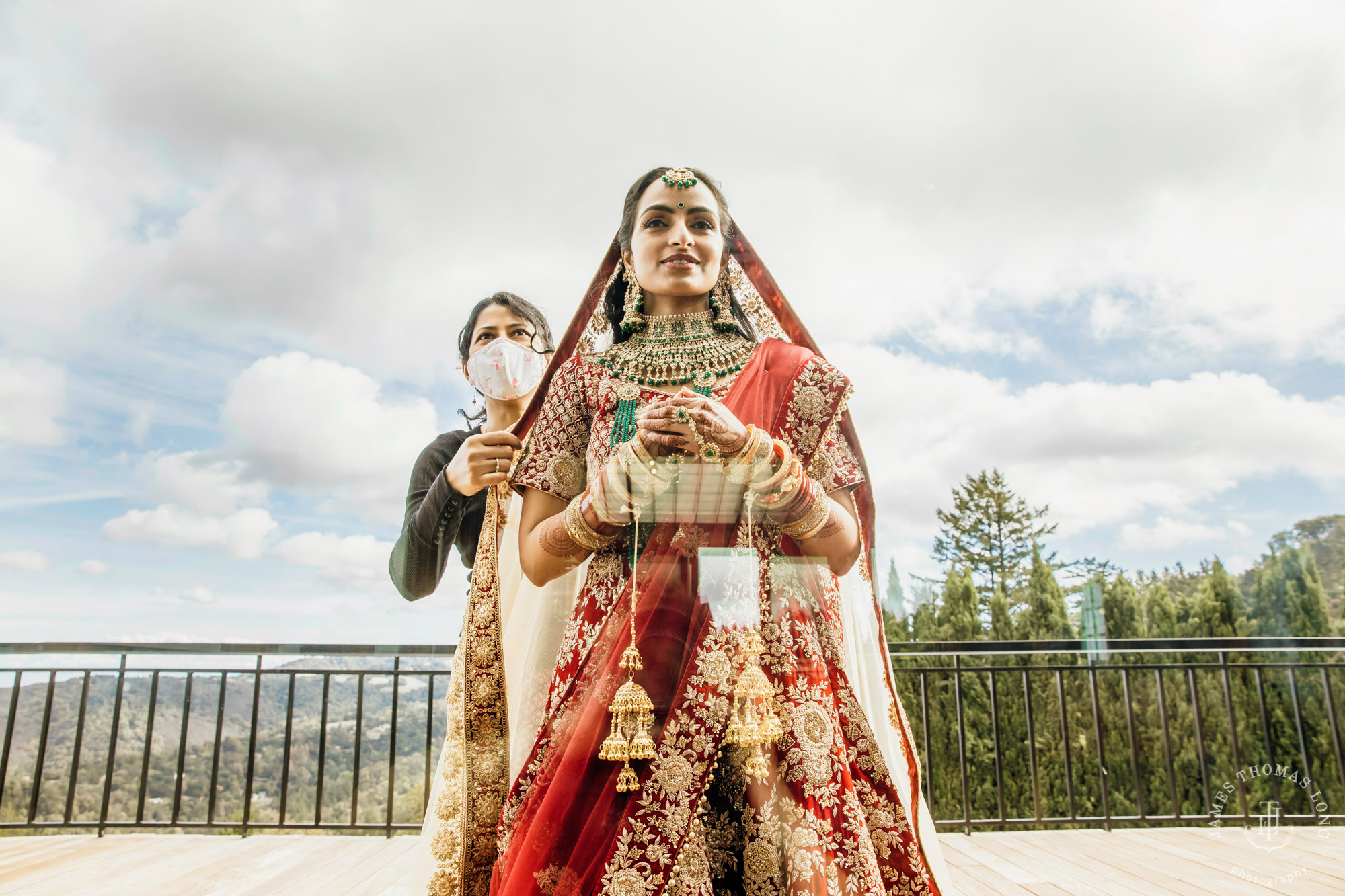 Destination wedding at Tomas Fogarty Winery CA by Seattle wedding photographer James Thomas Long Photography