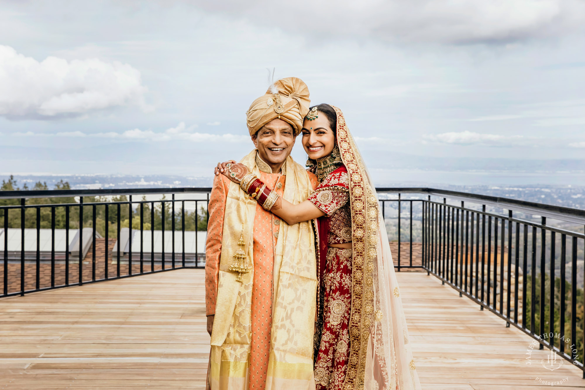 Destination wedding at Tomas Fogarty Winery CA by Seattle wedding photographer James Thomas Long Photography