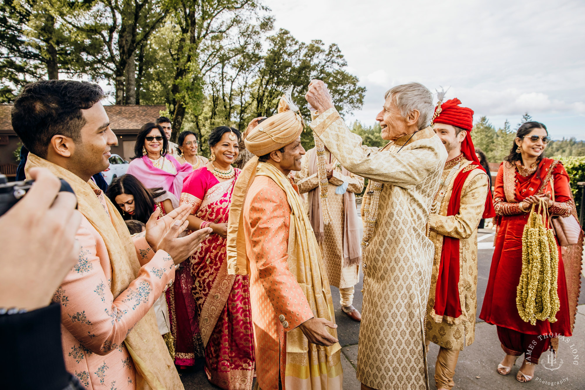 Destination wedding at Tomas Fogarty Winery CA by Seattle wedding photographer James Thomas Long Photography