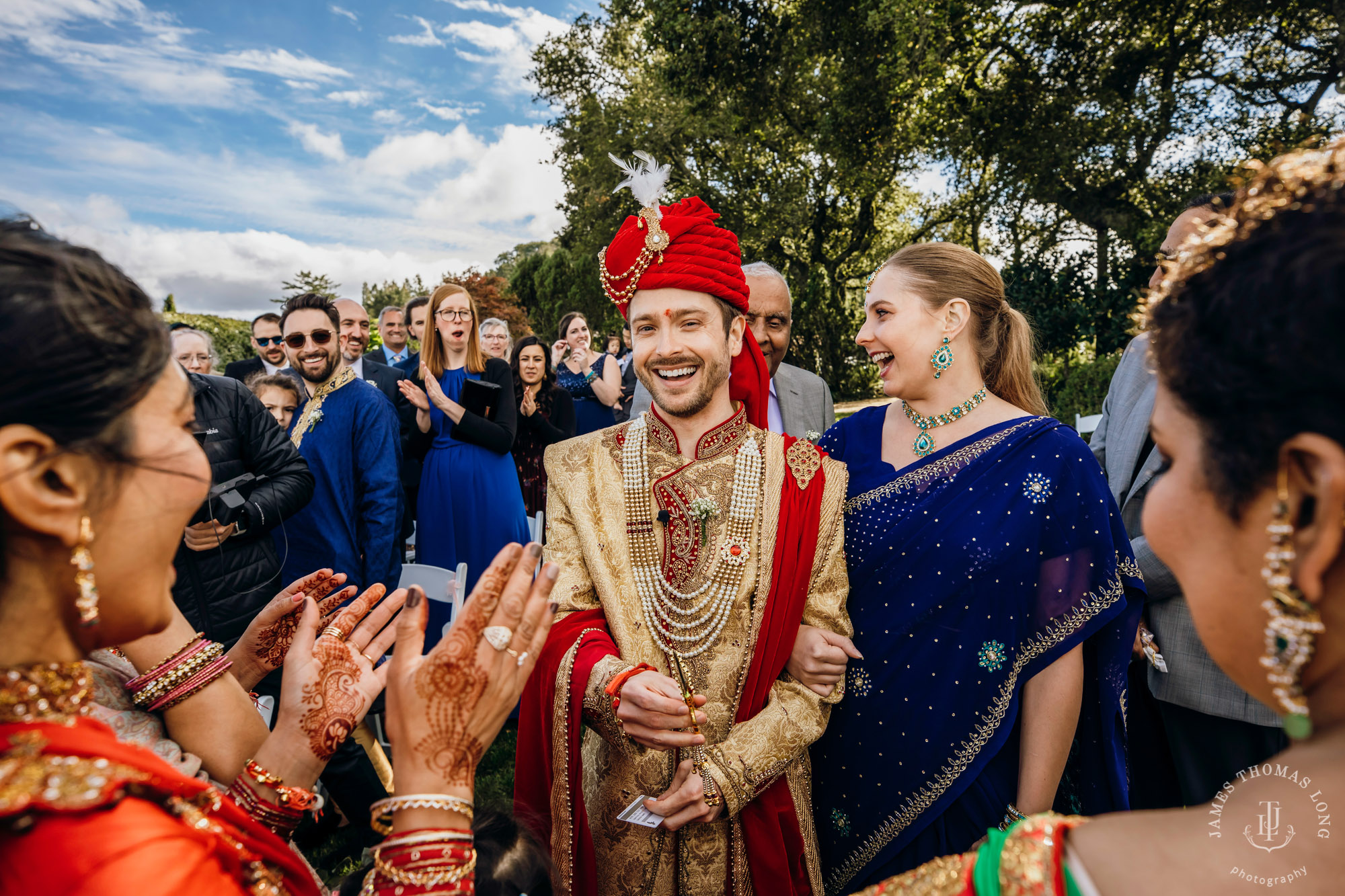 Destination wedding at Tomas Fogarty Winery CA by Seattle wedding photographer James Thomas Long Photography