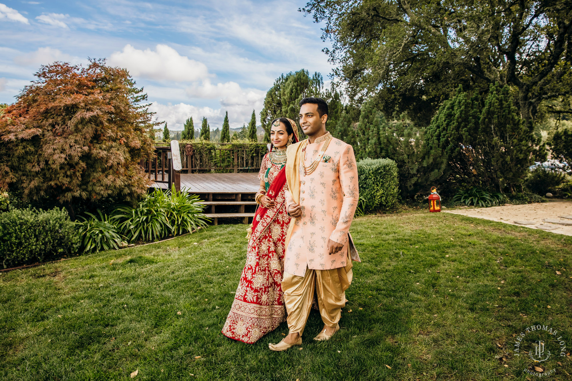 Destination wedding at Tomas Fogarty Winery CA by Seattle wedding photographer James Thomas Long Photography