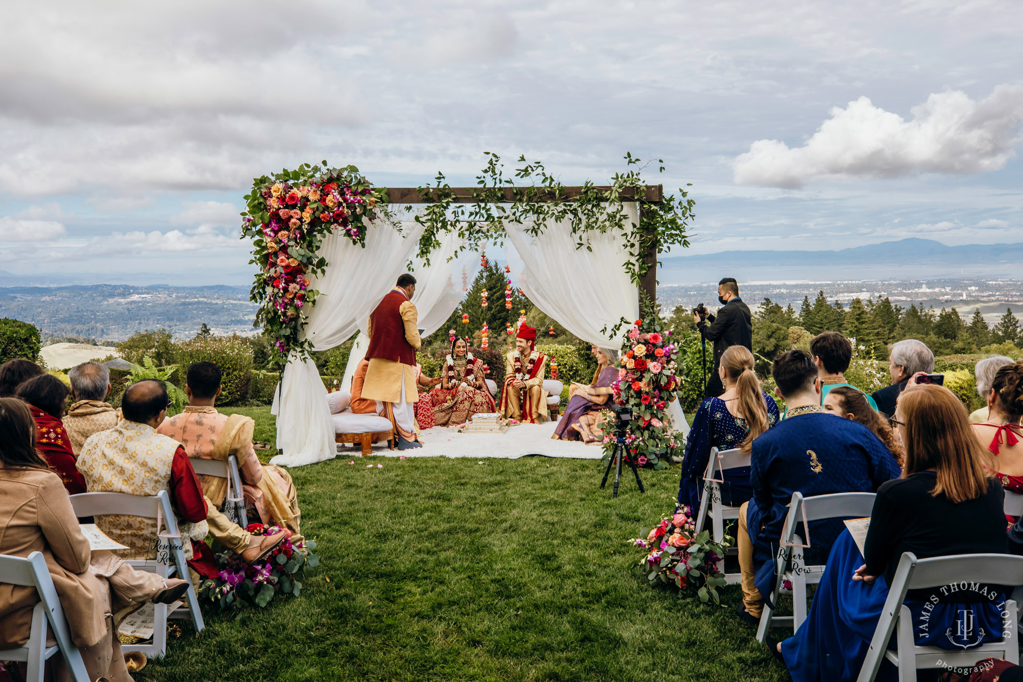 Destination wedding at Tomas Fogarty Winery CA by Seattle wedding photographer James Thomas Long Photography