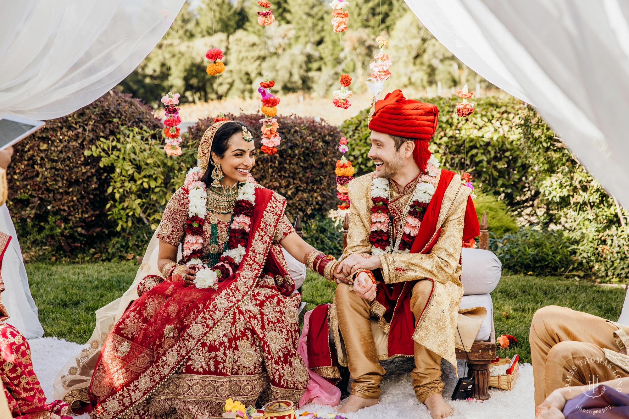 Destination wedding at Tomas Fogarty Winery CA by Seattle wedding photographer James Thomas Long Photography