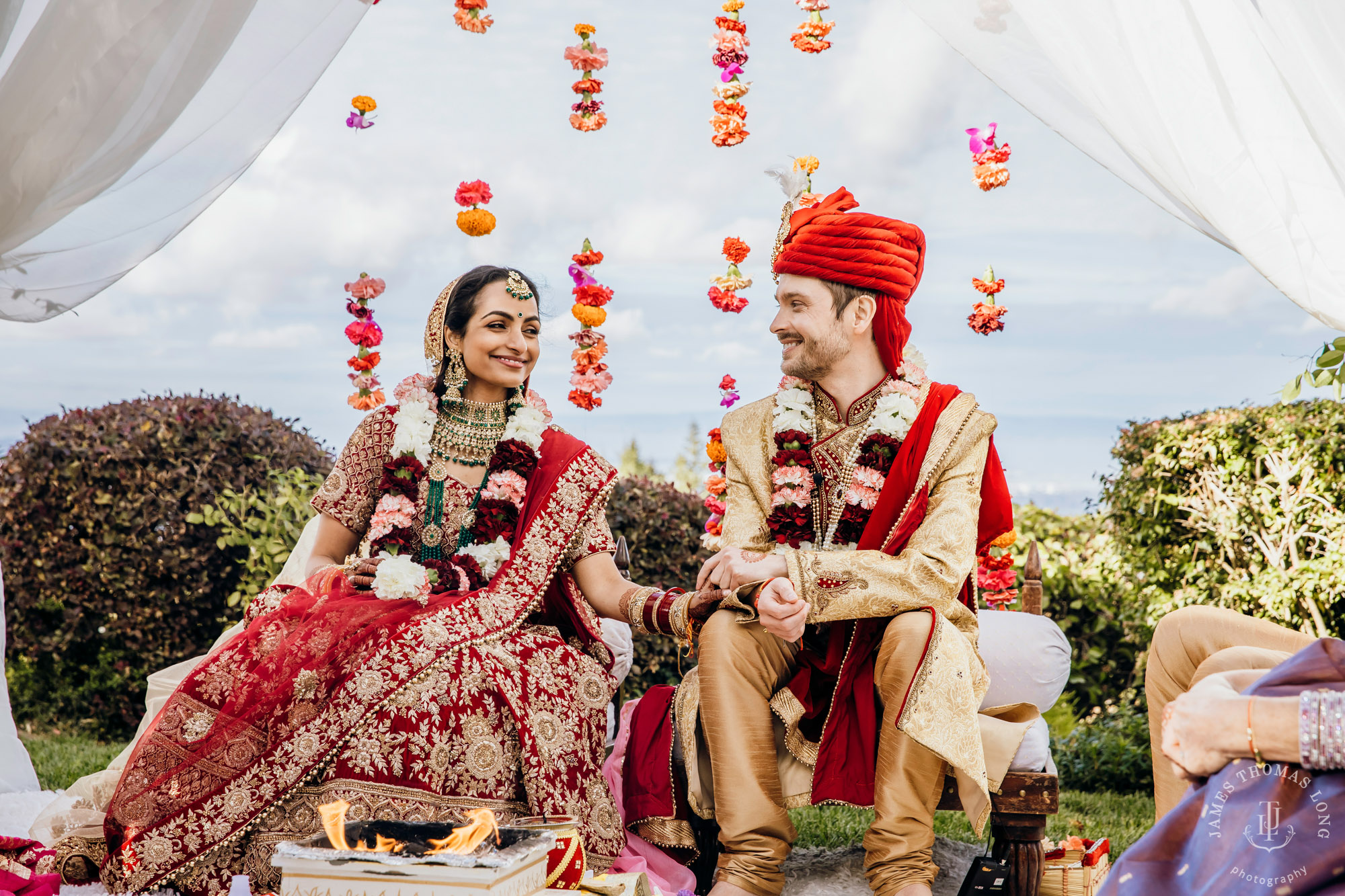 Destination wedding at Tomas Fogarty Winery CA by Seattle wedding photographer James Thomas Long Photography