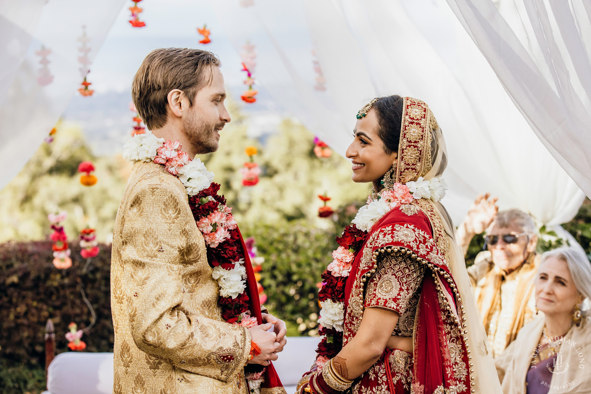 Destination wedding at Tomas Fogarty Winery CA by Seattle wedding photographer James Thomas Long Photography