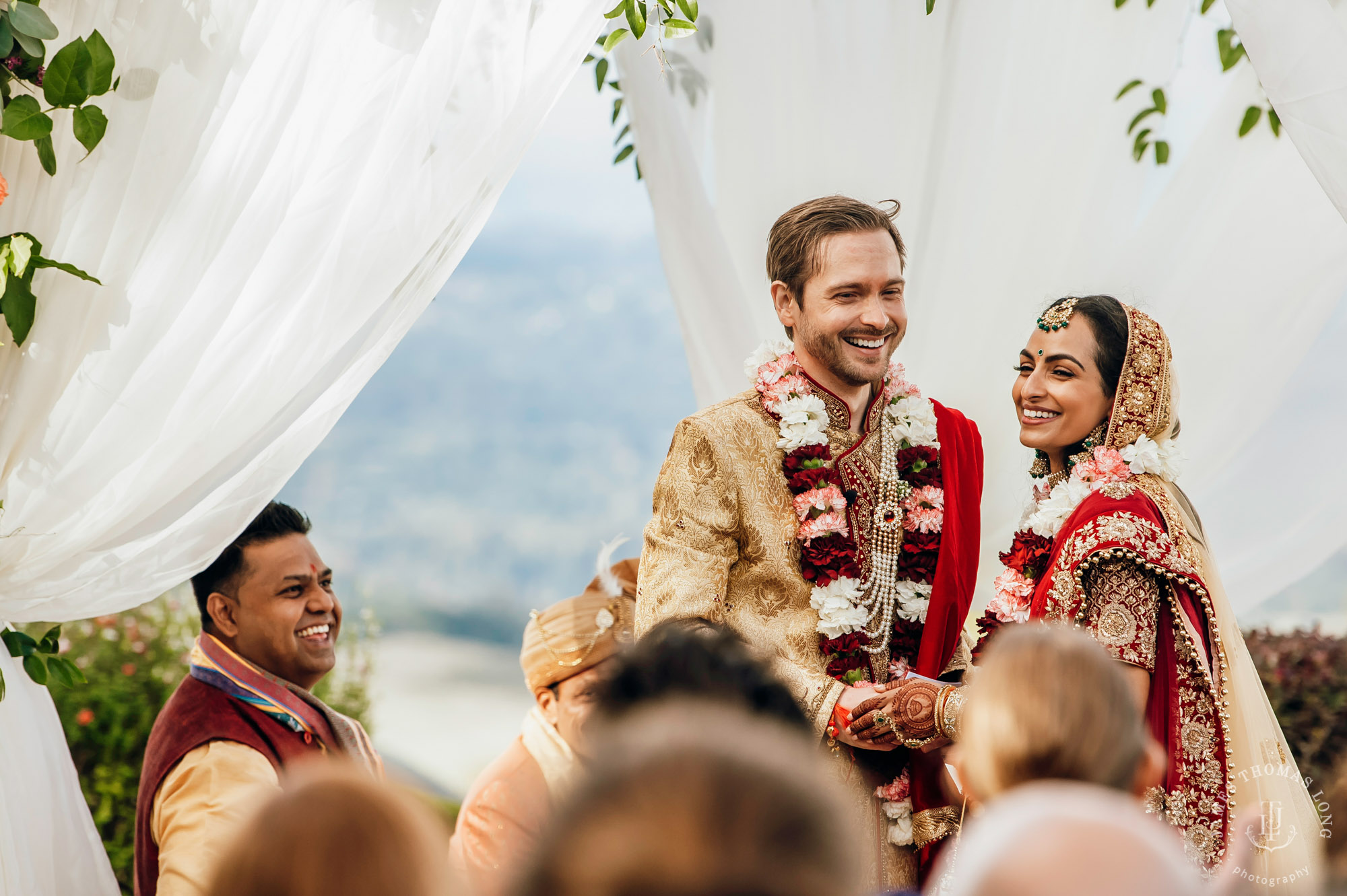 Destination wedding at Tomas Fogarty Winery CA by Seattle wedding photographer James Thomas Long Photography