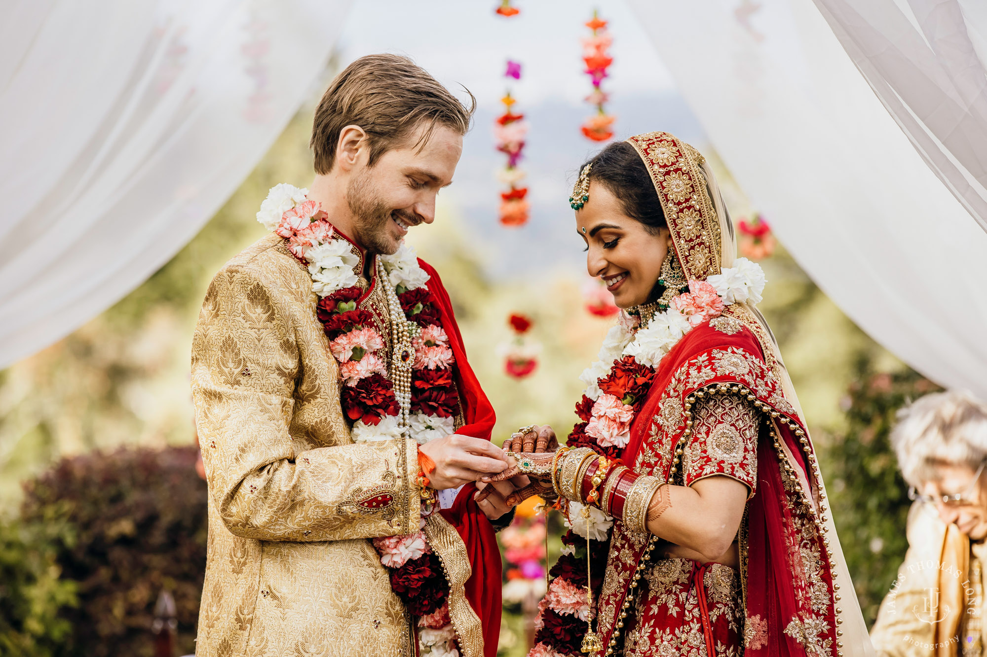 Destination wedding at Tomas Fogarty Winery CA by Seattle wedding photographer James Thomas Long Photography