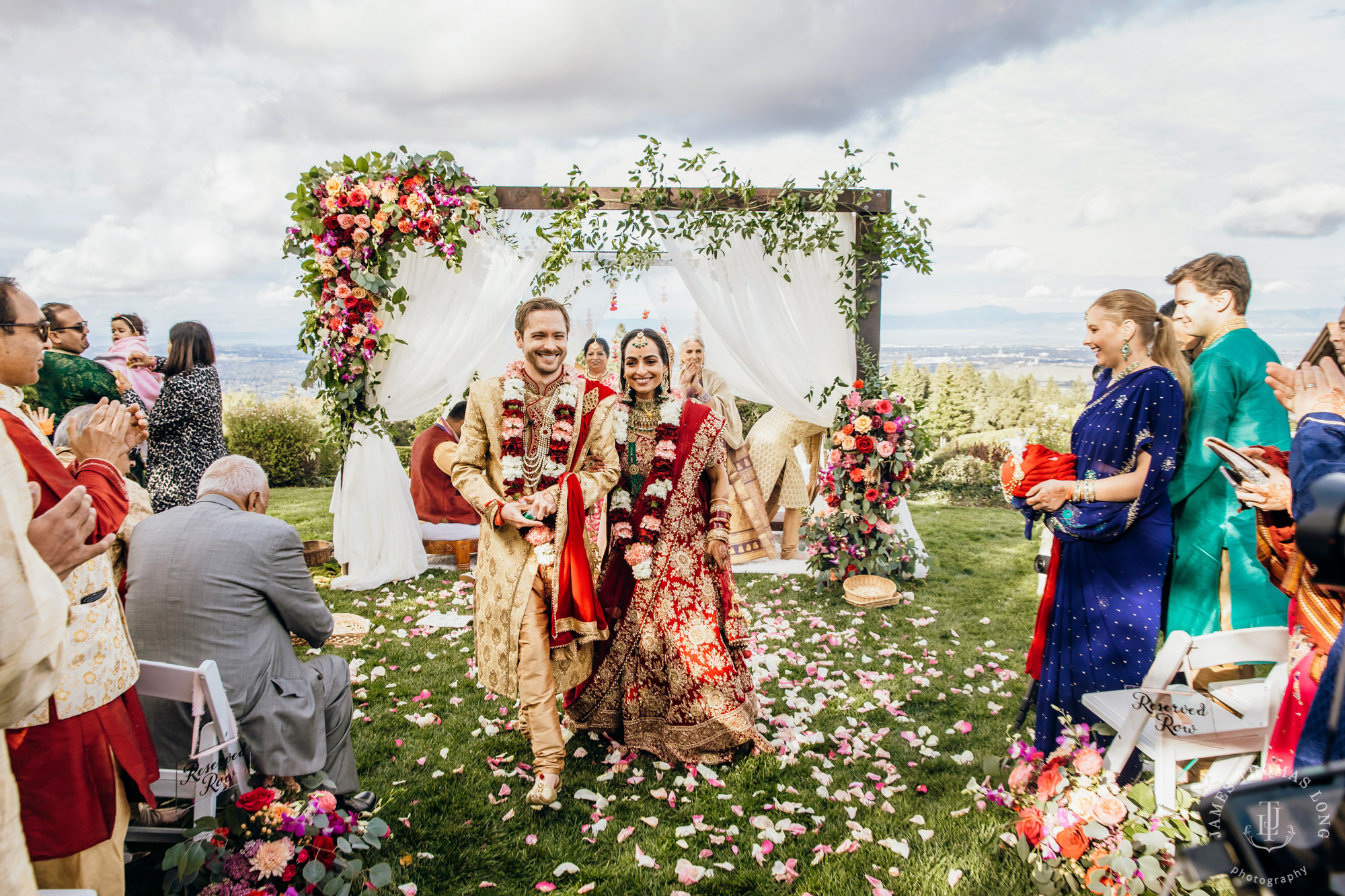 Destination wedding at Tomas Fogarty Winery CA by Seattle wedding photographer James Thomas Long Photography