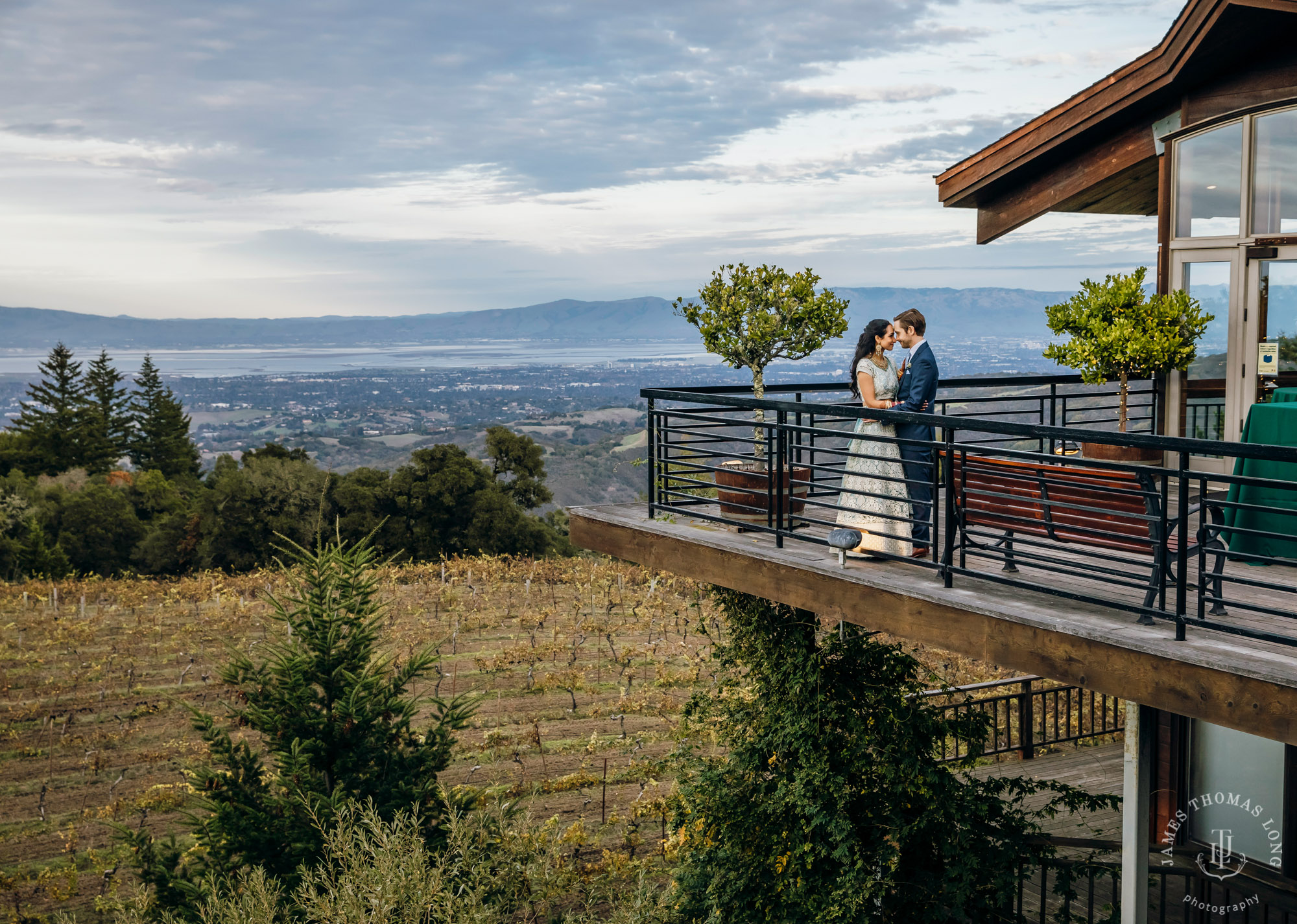 Destination wedding at Thomas Fogarty Winery CA by Seattle wedding photographer James Thomas Long Photography