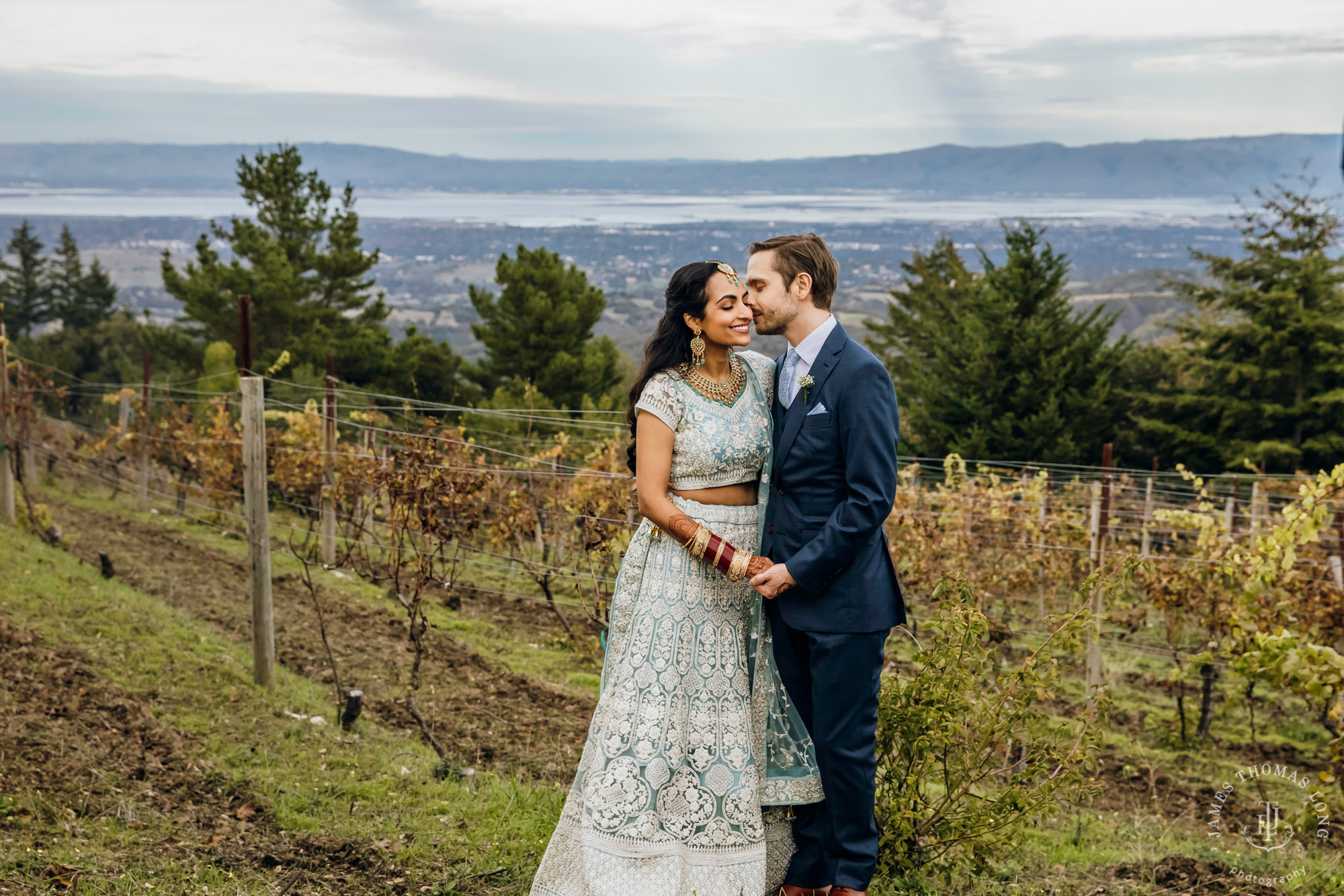 Destination wedding at Thomas Fogarty Winery CA by Seattle wedding photographer James Thomas Long Photography