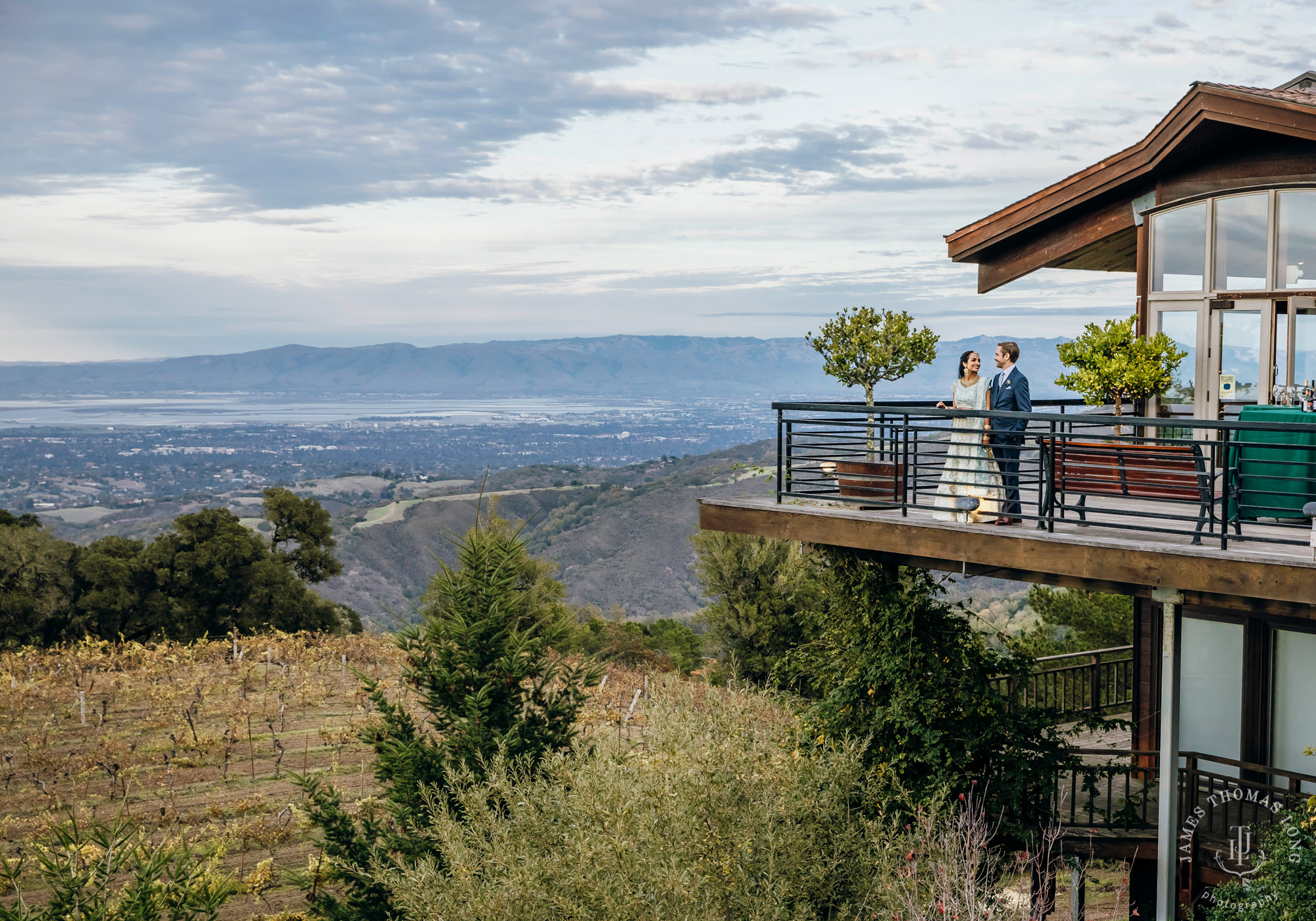 Destination wedding at Thomas Fogarty Winery CA by Seattle wedding photographer James Thomas Long Photography