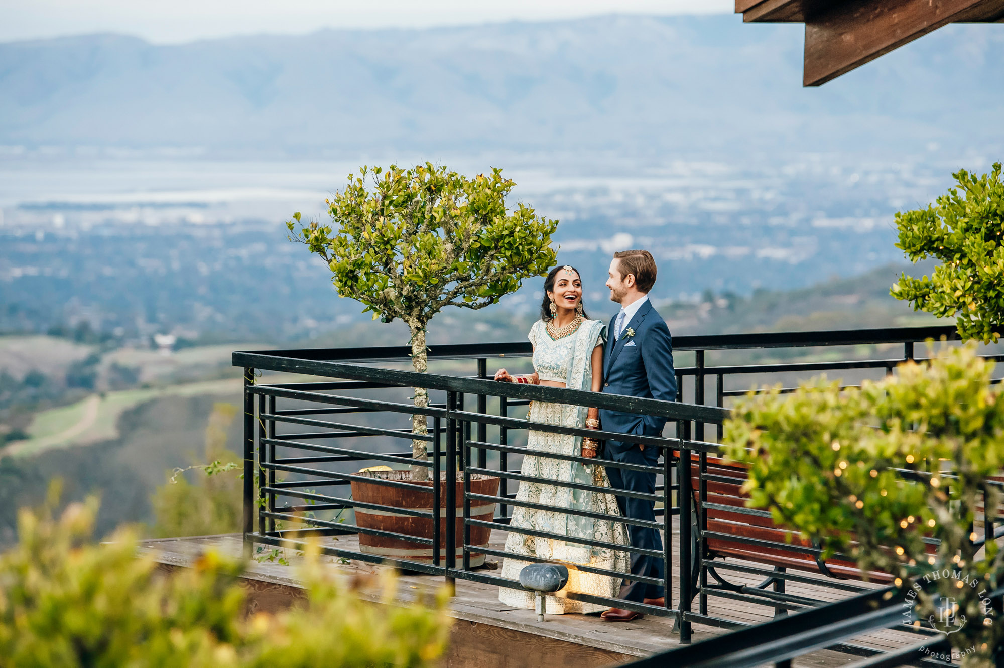 Destination wedding at Thomas Fogarty Winery CA by Seattle wedding photographer James Thomas Long Photography