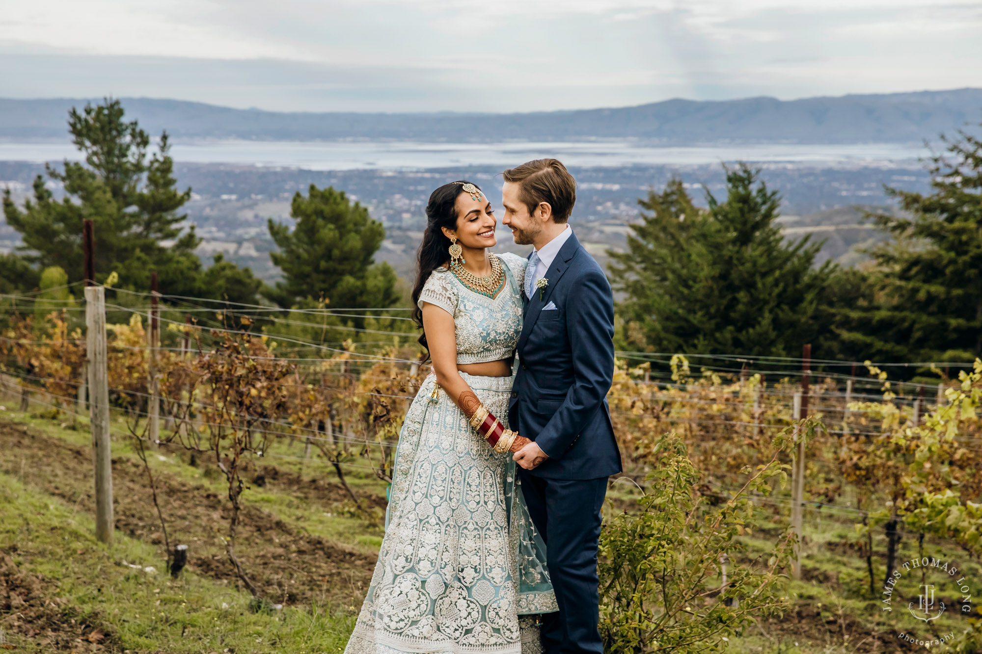 Destination wedding at Thomas Fogarty Winery CA by Seattle wedding photographer James Thomas Long Photography