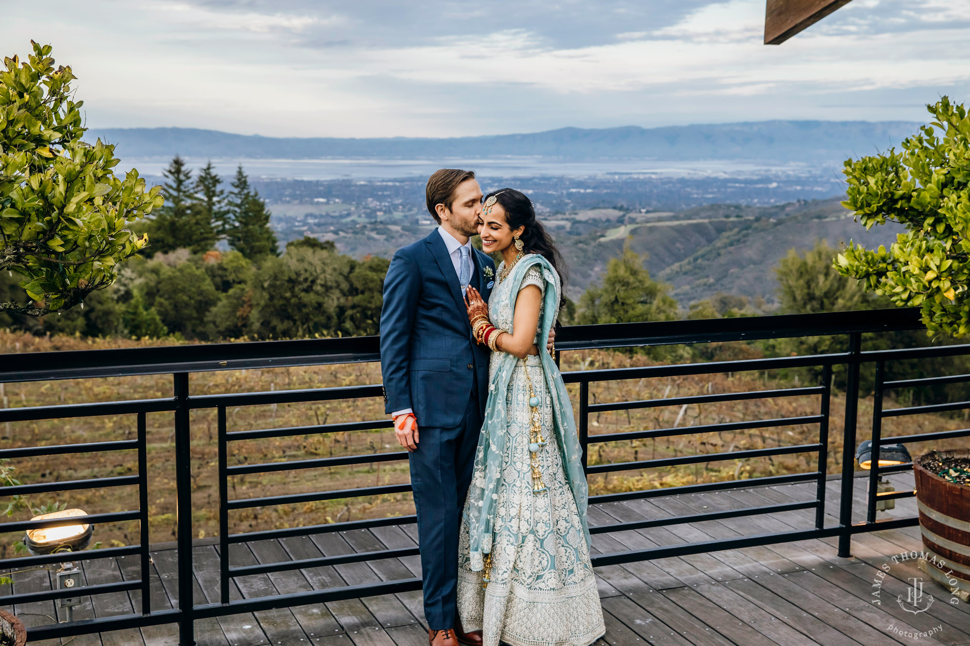 Destination wedding at Thomas Fogarty Winery CA by Seattle wedding photographer James Thomas Long Photography