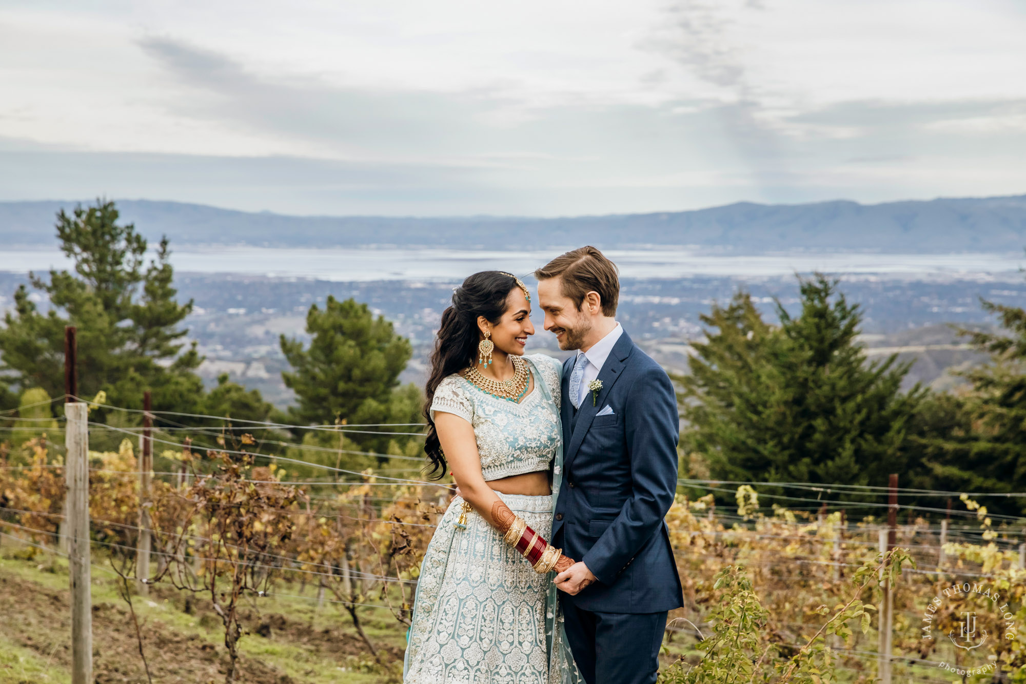 Destination wedding at Thomas Fogarty Winery CA by Seattle wedding photographer James Thomas Long Photography