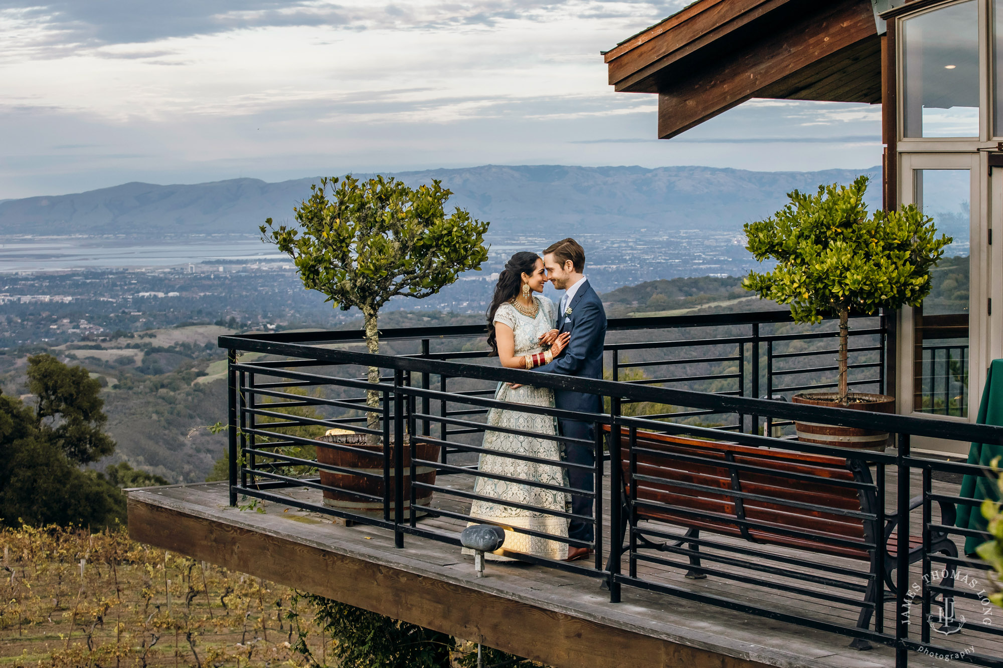 Destination wedding at Thomas Fogarty Winery CA by Seattle wedding photographer James Thomas Long Photography