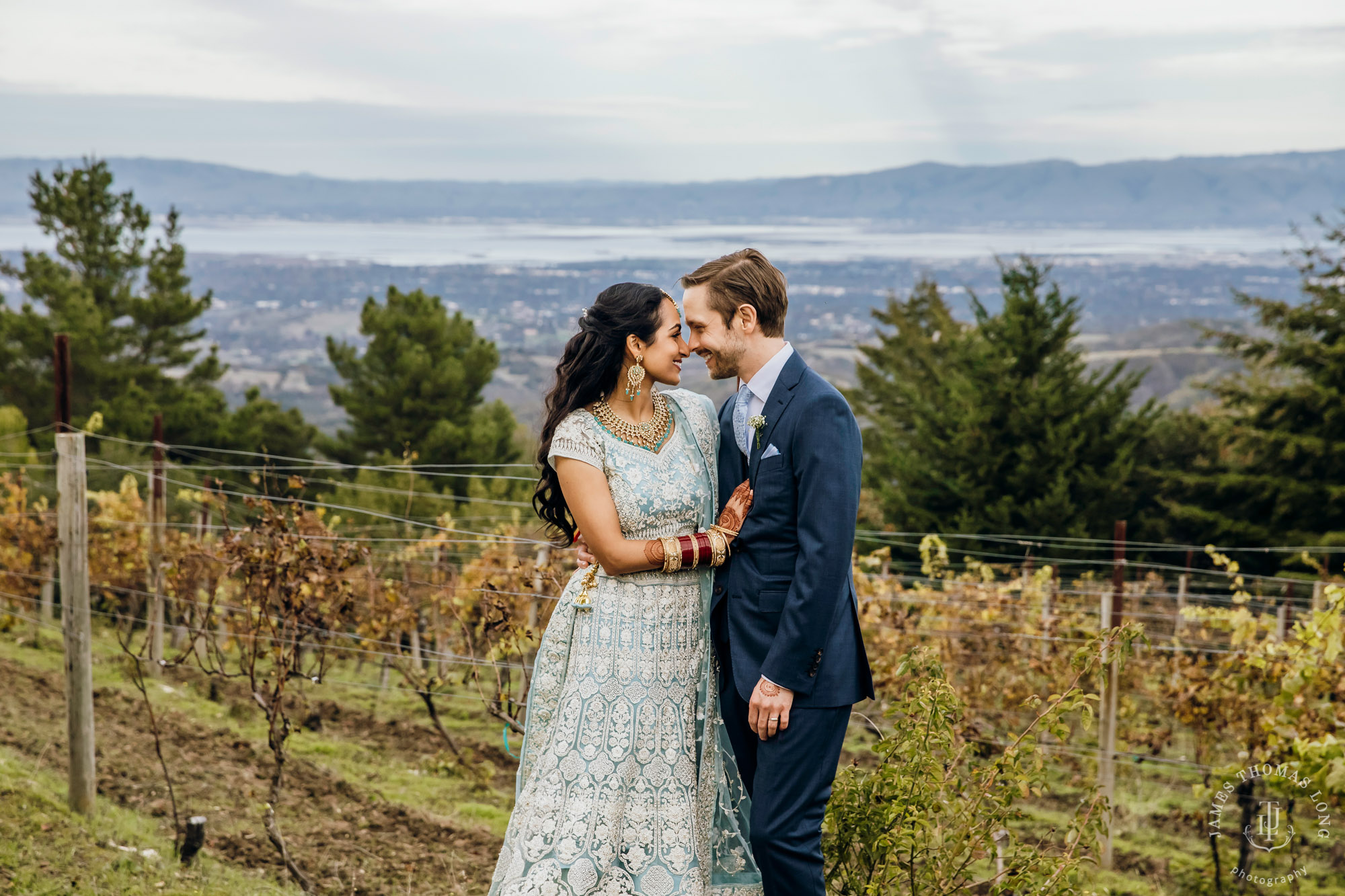 Destination wedding at Thomas Fogarty Winery CA by Seattle wedding photographer James Thomas Long Photography