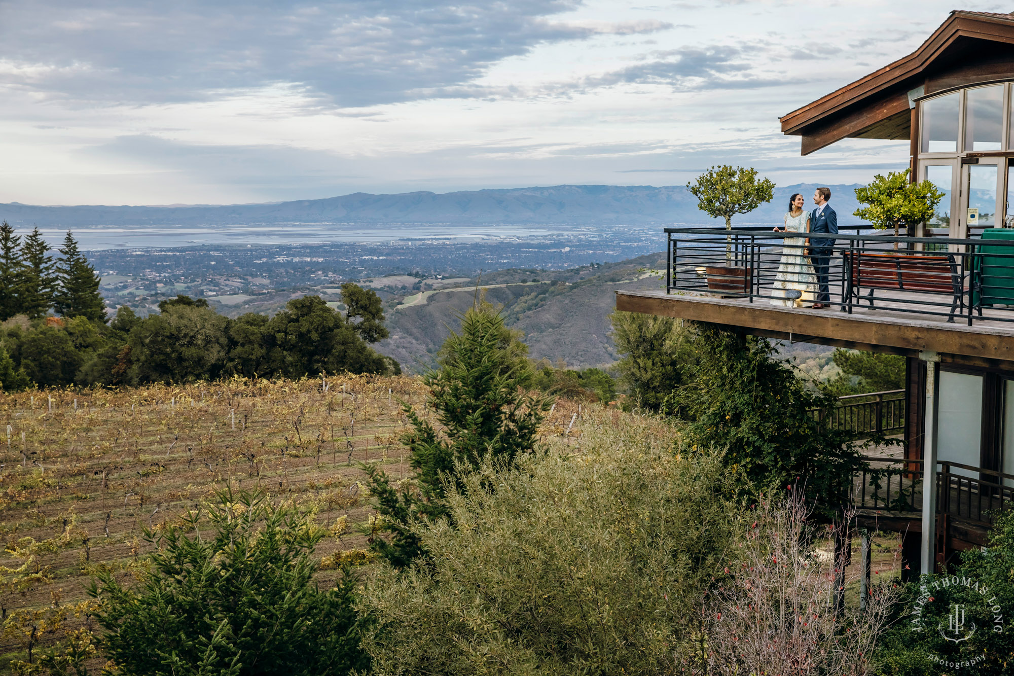 Destination wedding at Thomas Fogarty Winery CA by Seattle wedding photographer James Thomas Long Photography