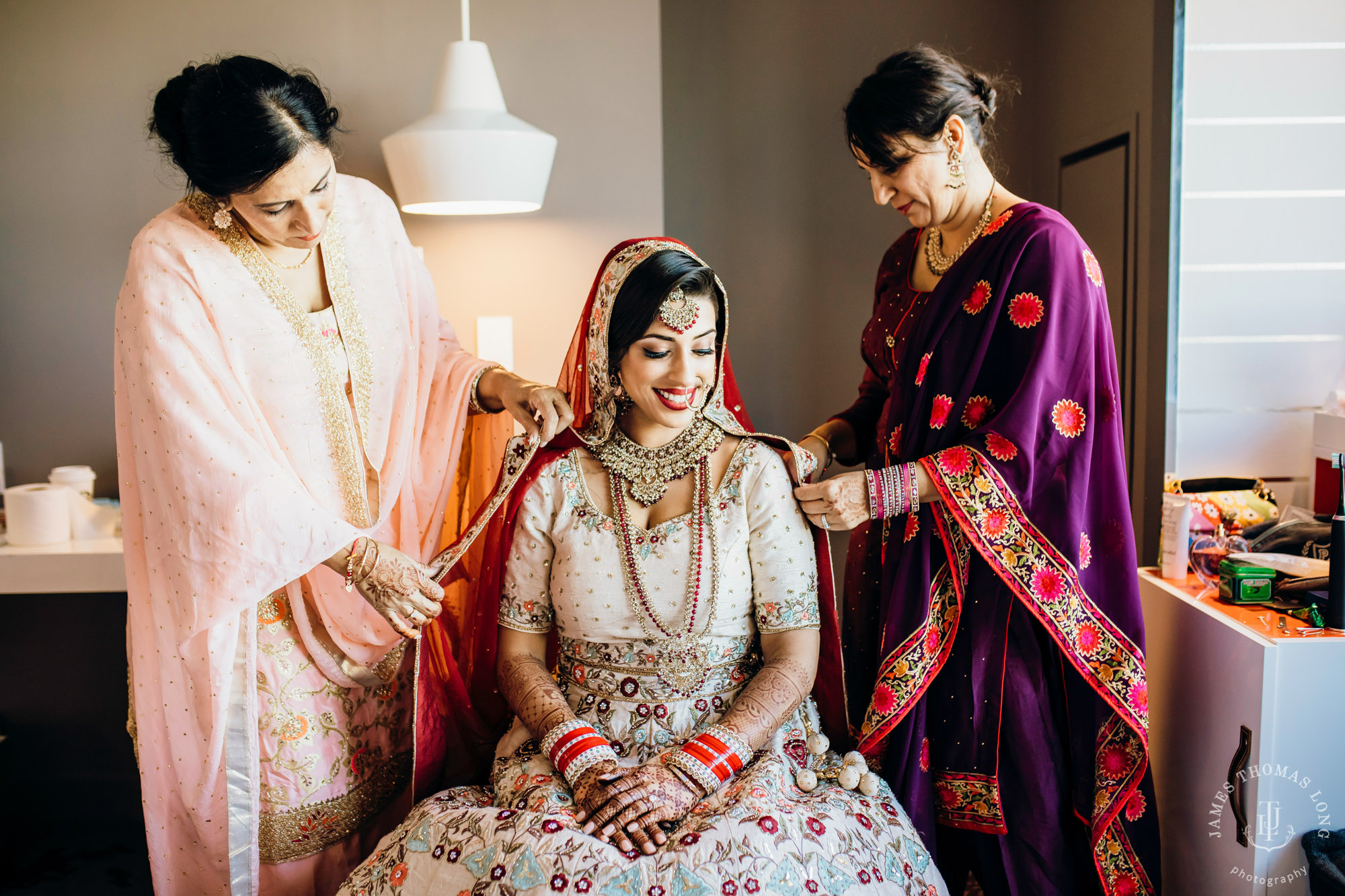 Sikh Punjabi wedding by Seattle wedding photographer James Thomas Long Photography